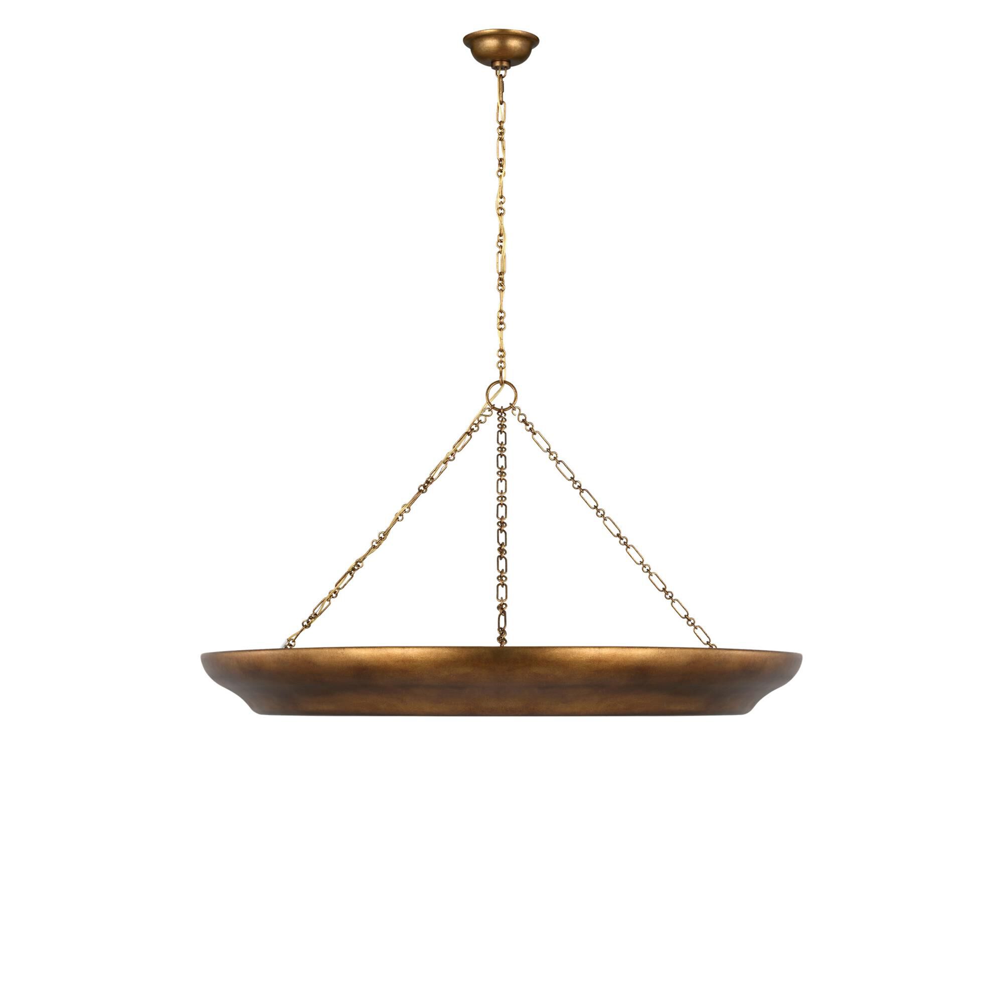 Shown in Vintage Gild finish and Silk Screen White Inside, Clear Outside shade