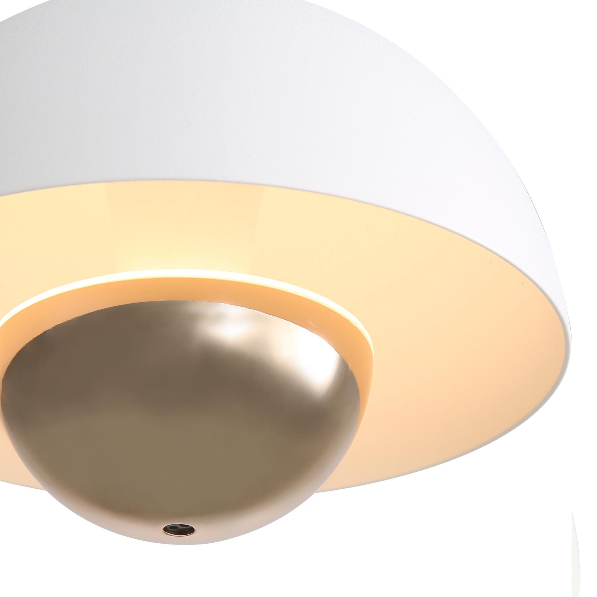 Shown in Sand White finish and Bronze shade