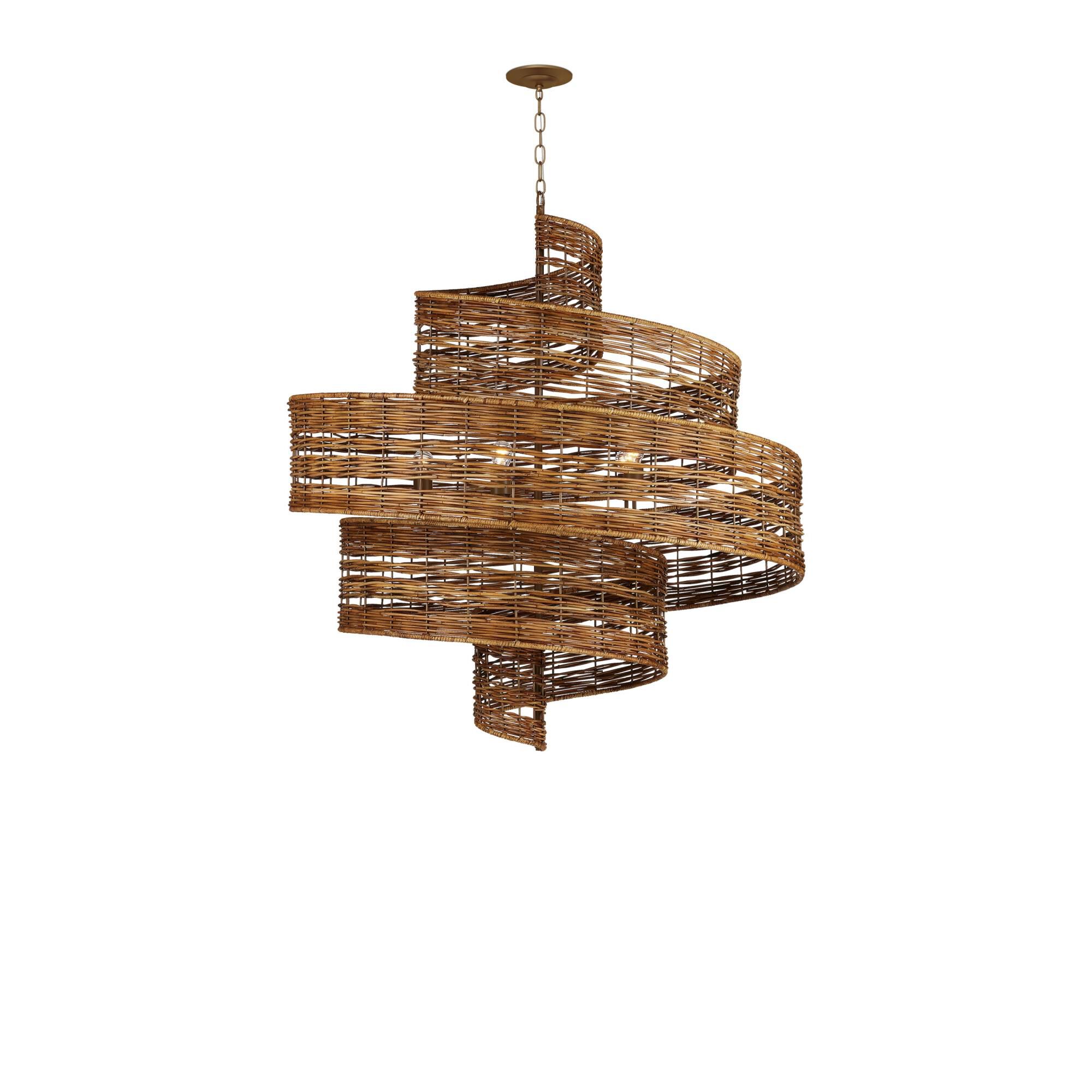 Hiroshi Koshitaka Saisei 45 Inch 5 Light Chandelier by Currey and Company