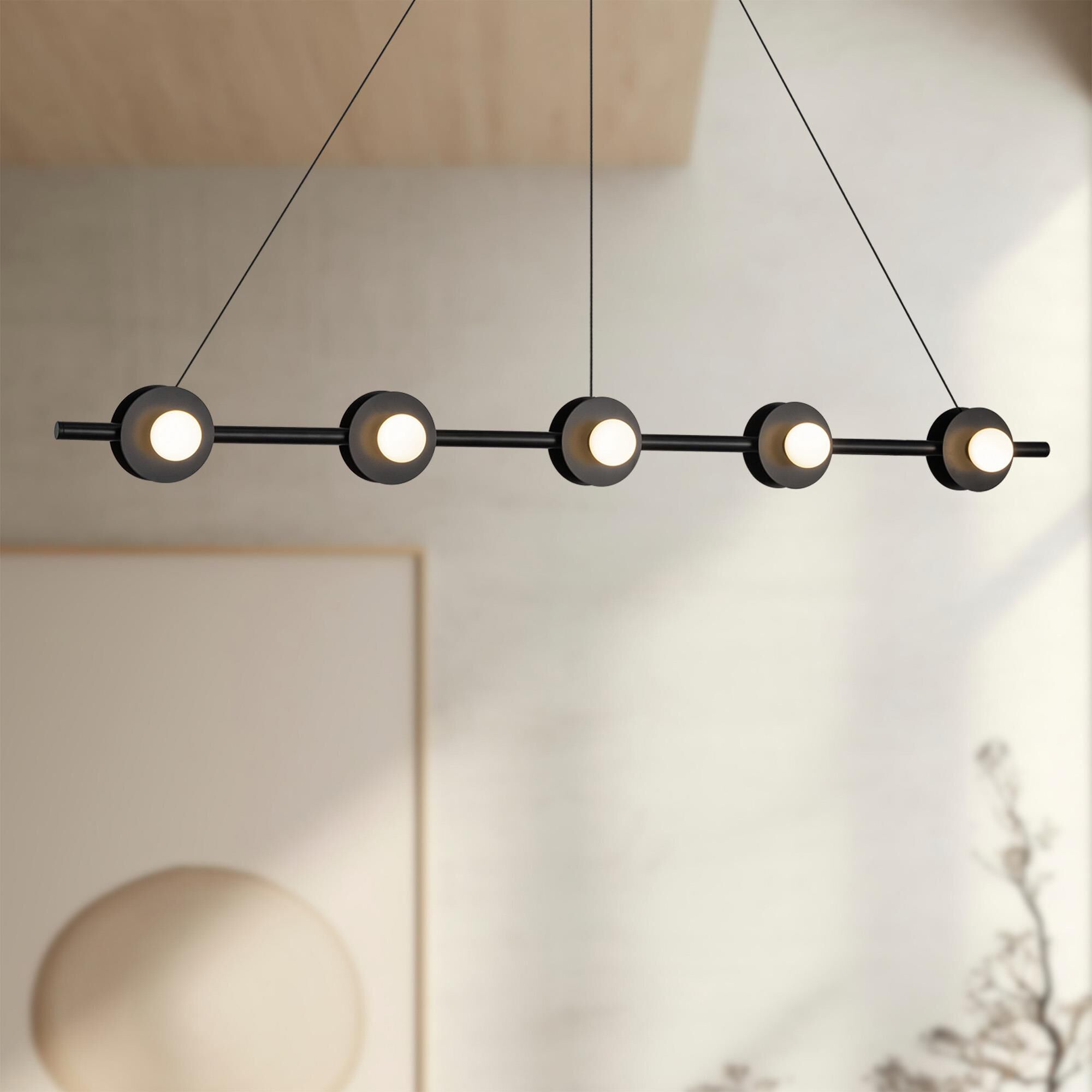 Shown in Black finish and Opal glass