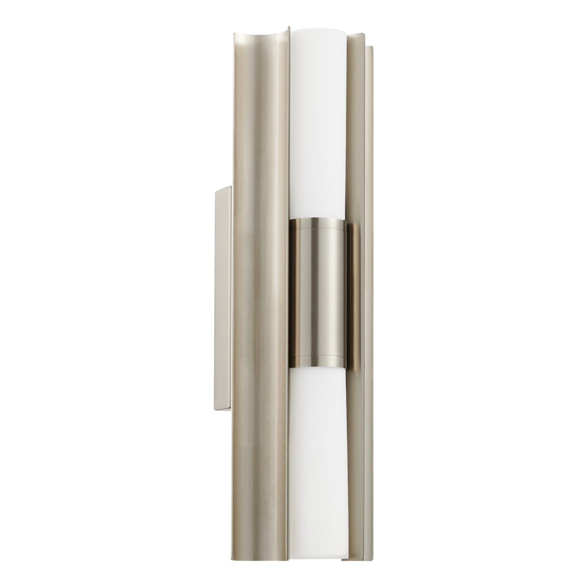 Shown in Brushed Nickel finish and Etched Opal glass