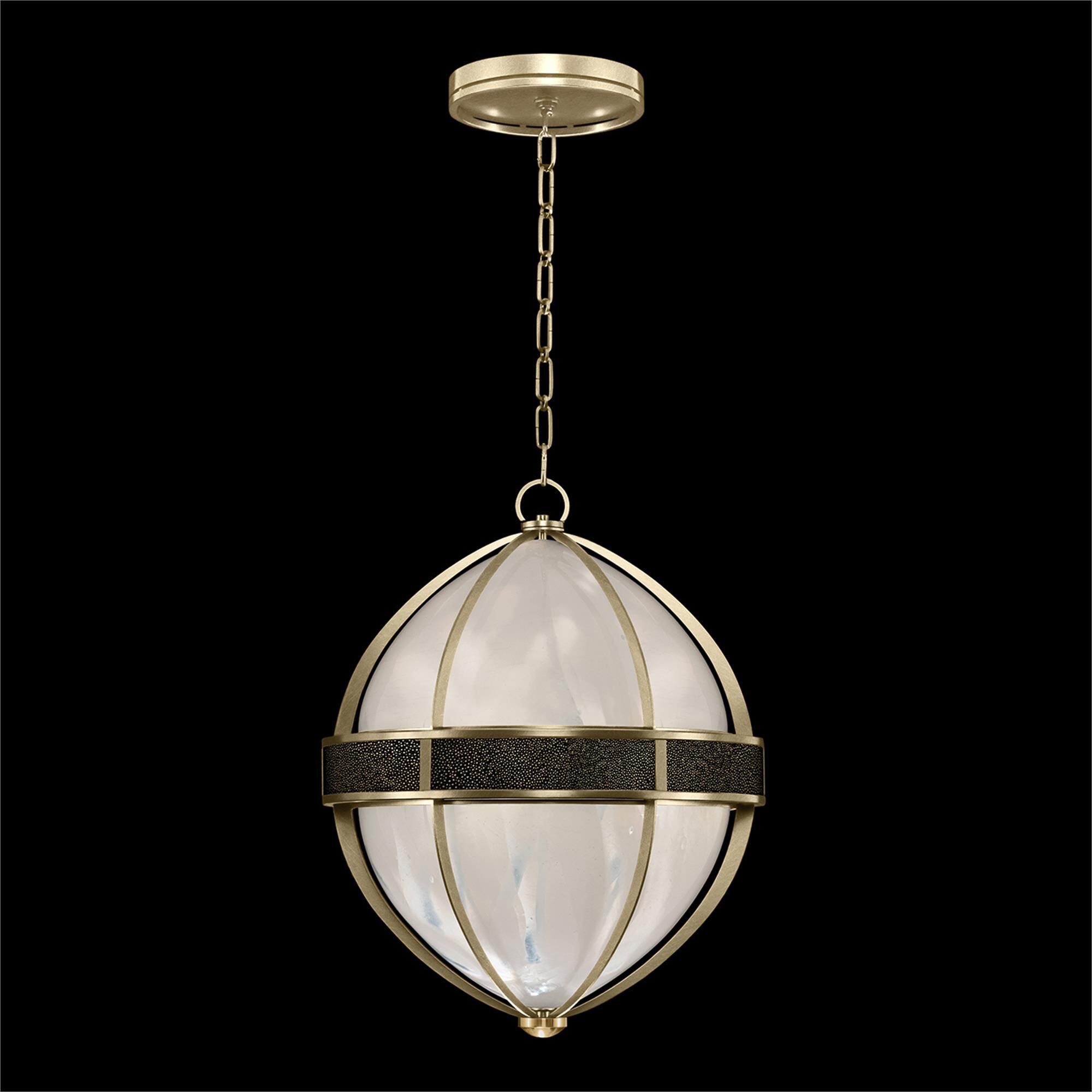 Shown in Soft Gold Leaf and Brass  finish and Black Knight accent