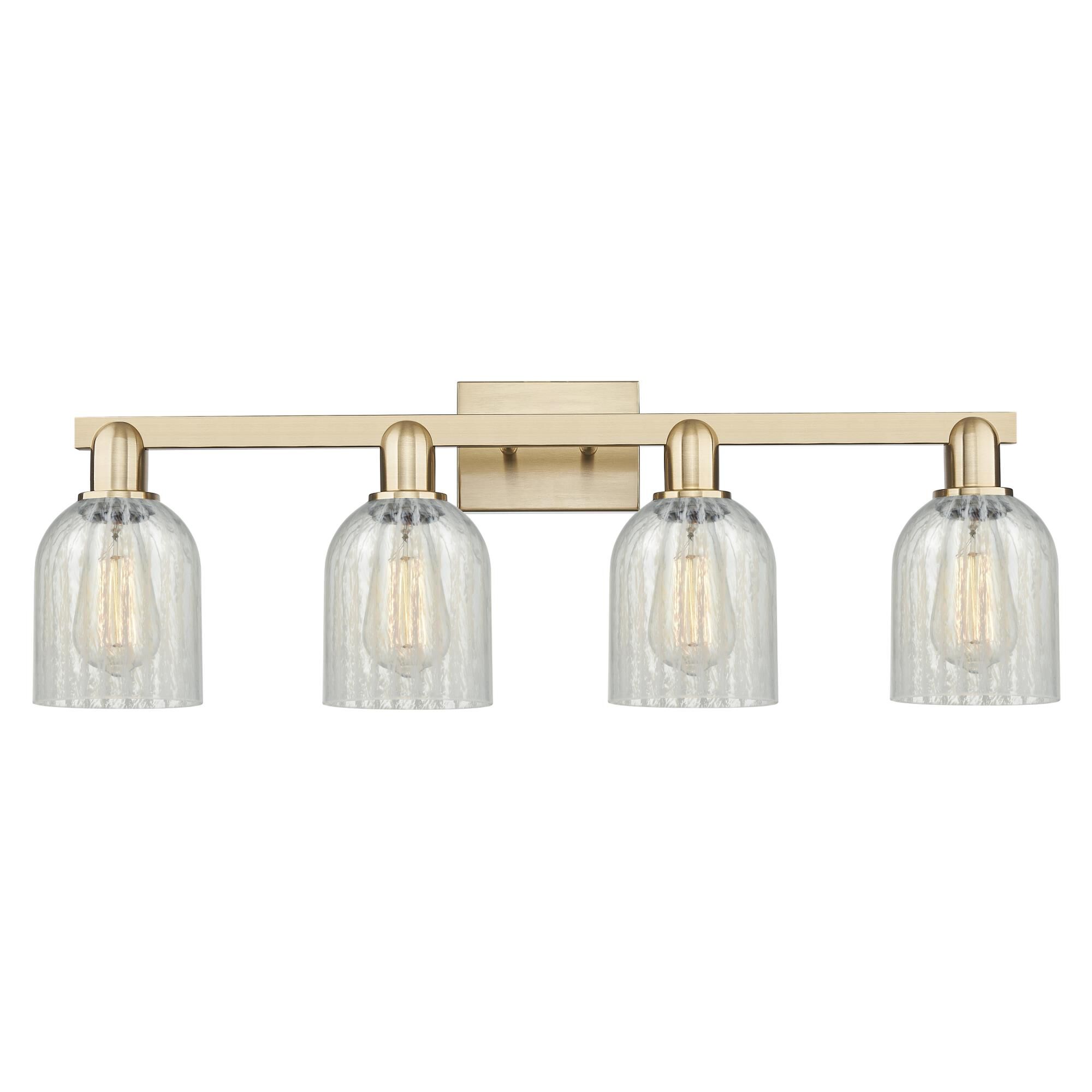 Shown in Champagne Bronze finish and Mouchette glass