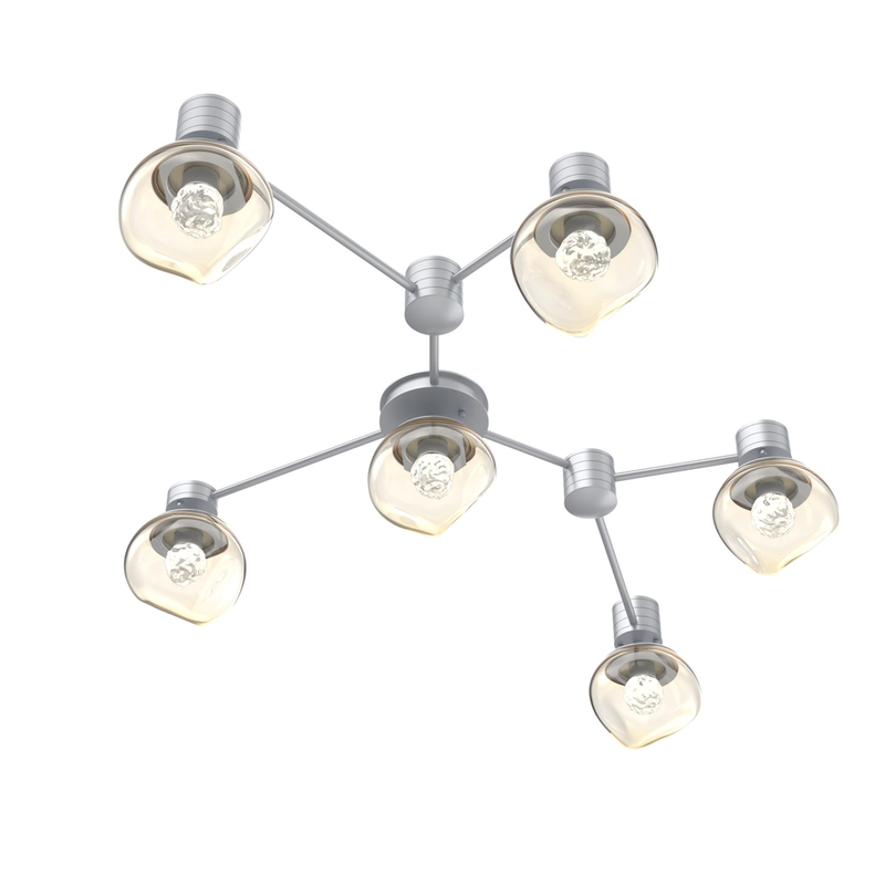 Levi Wilson Luna 37 Inch Semi Flush Mount by Hammerton Studio