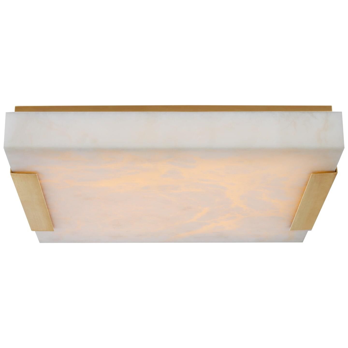 Shown in Antique-Burnished Brass finish and Alabaster shade