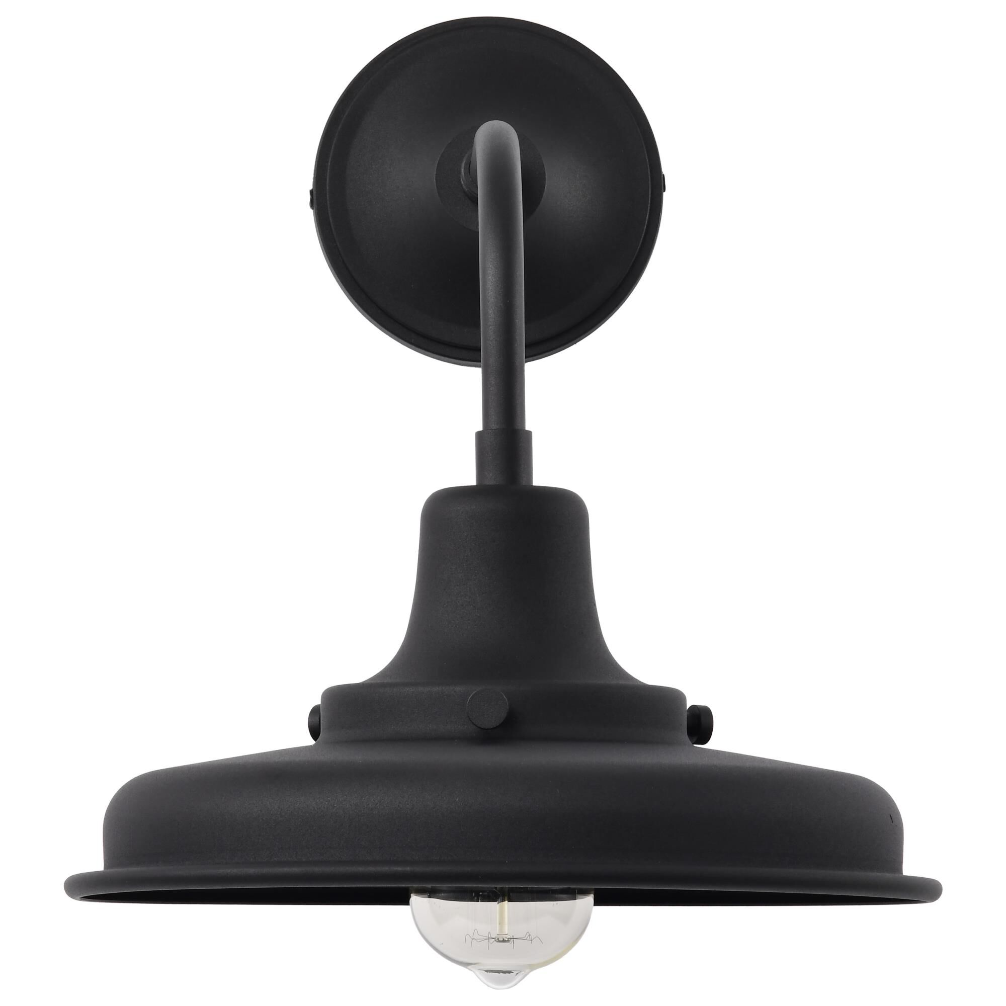 Shown in Black finish and Black shade