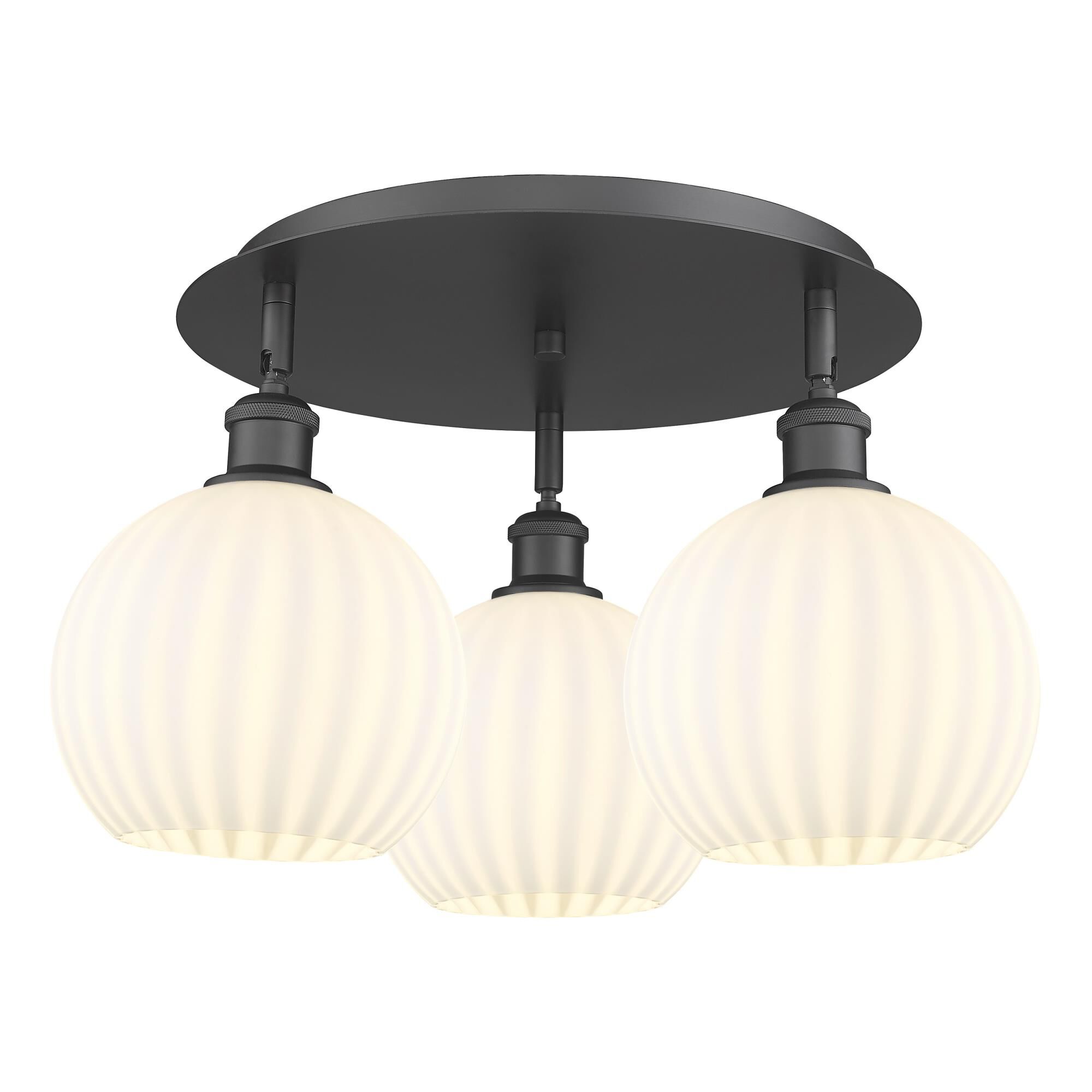 Bruno Marashlian White Venetian 20 Inch Flush Mount by Innovations Lighting
