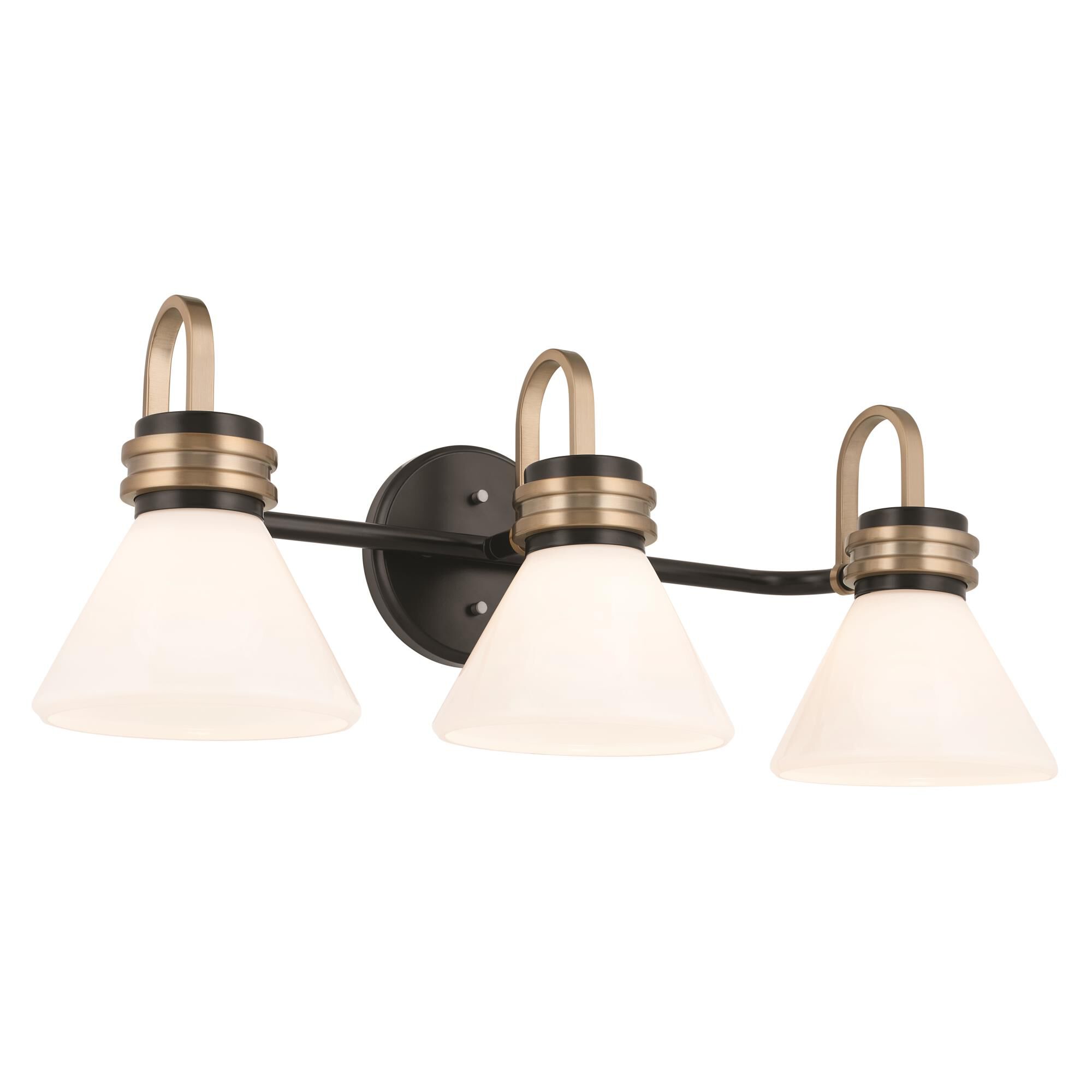 Shown in Black finish and Opal glass