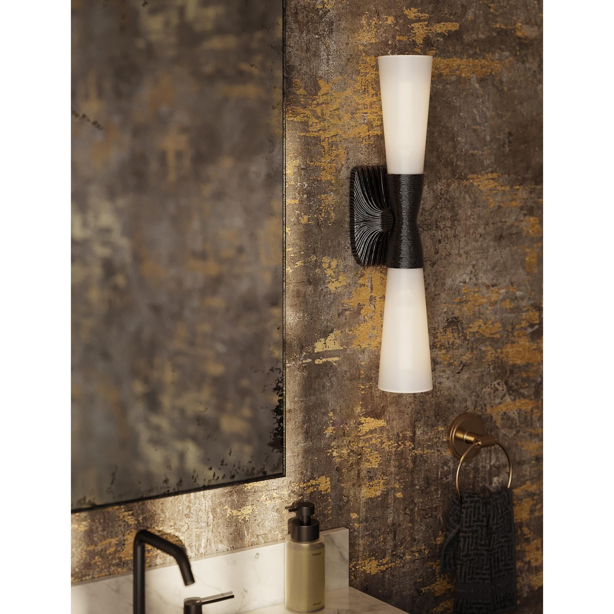 Shown in Opaque White and Oil Rubbed Bronze finish