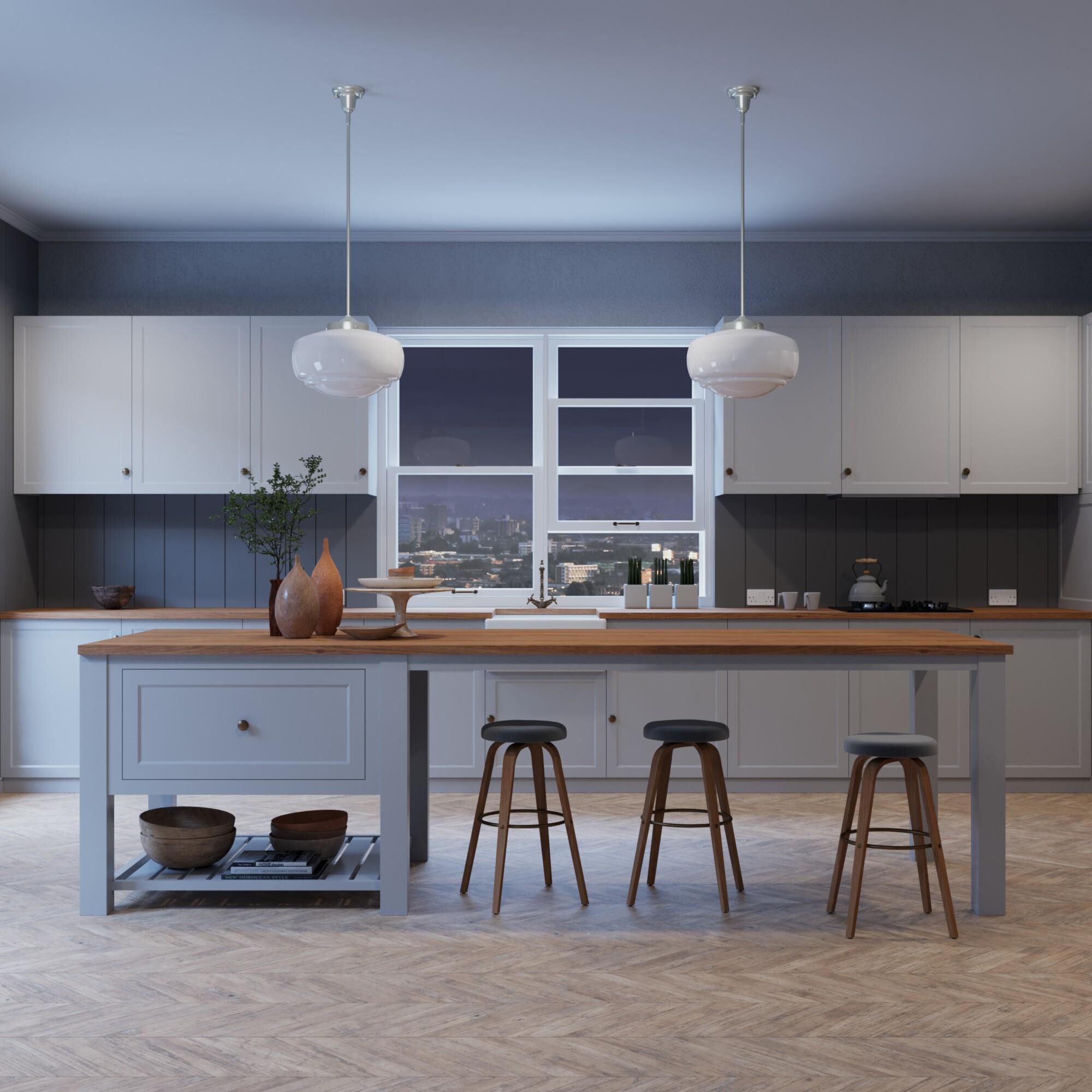 Shown in Brushed Nickel finish and Cased White glass