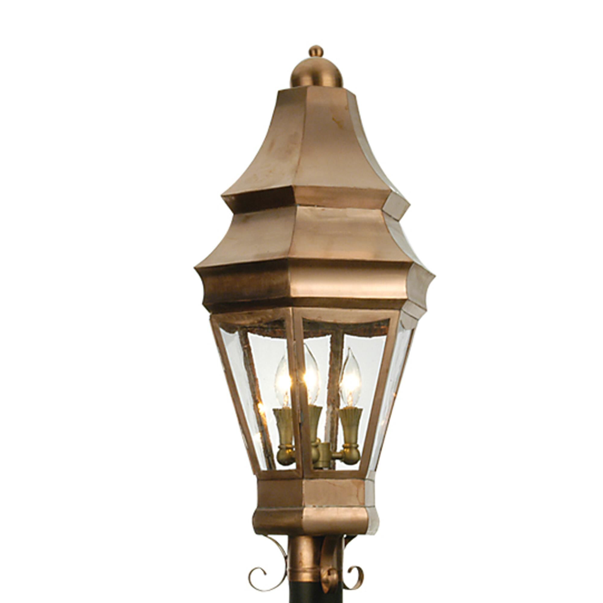 Statesboro 31 Inch Tall 3 Light Outdoor Post Lamp by Meyda Lighting