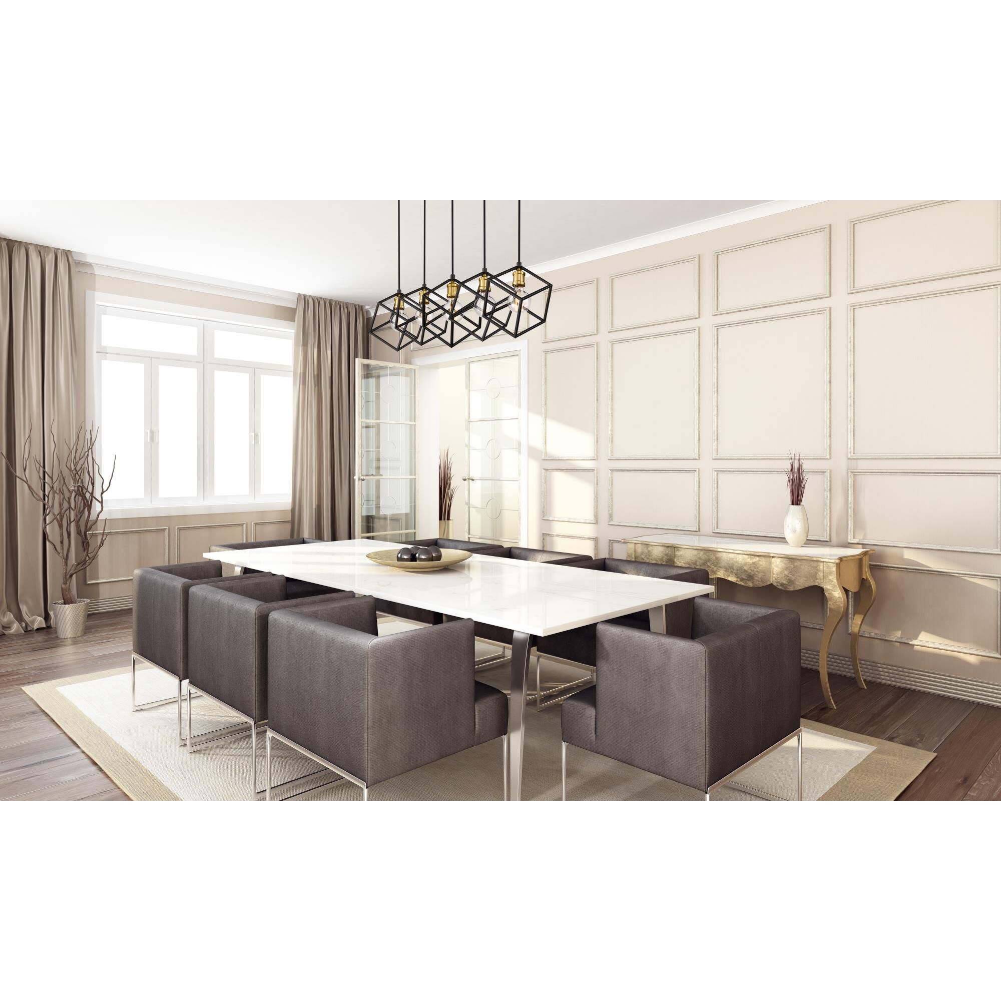 Vertical 54 Inch 5 Light Linear Suspension Light by Z-Lite