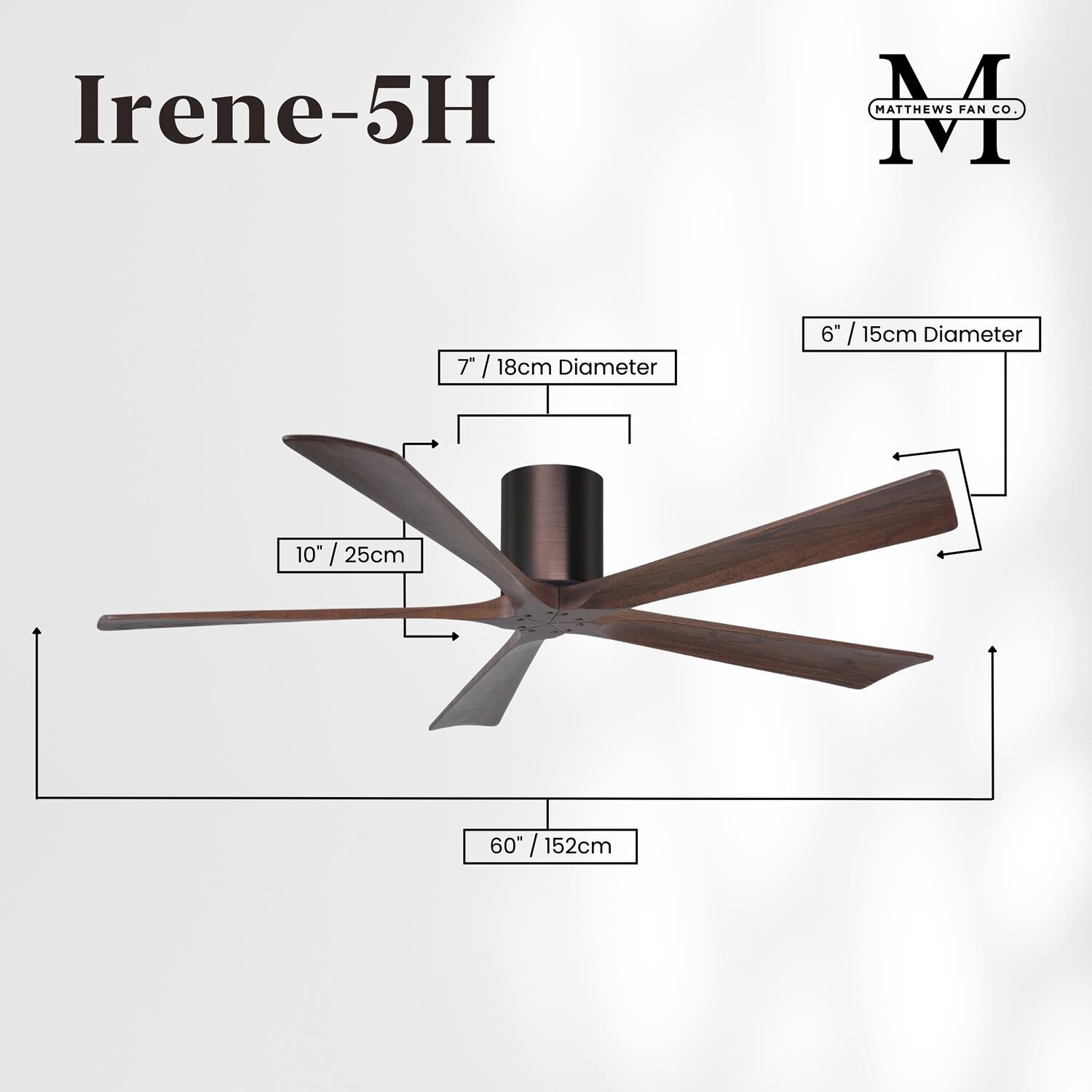 Irene 60 Inch Flush Mount Fan by Matthews Fan Company