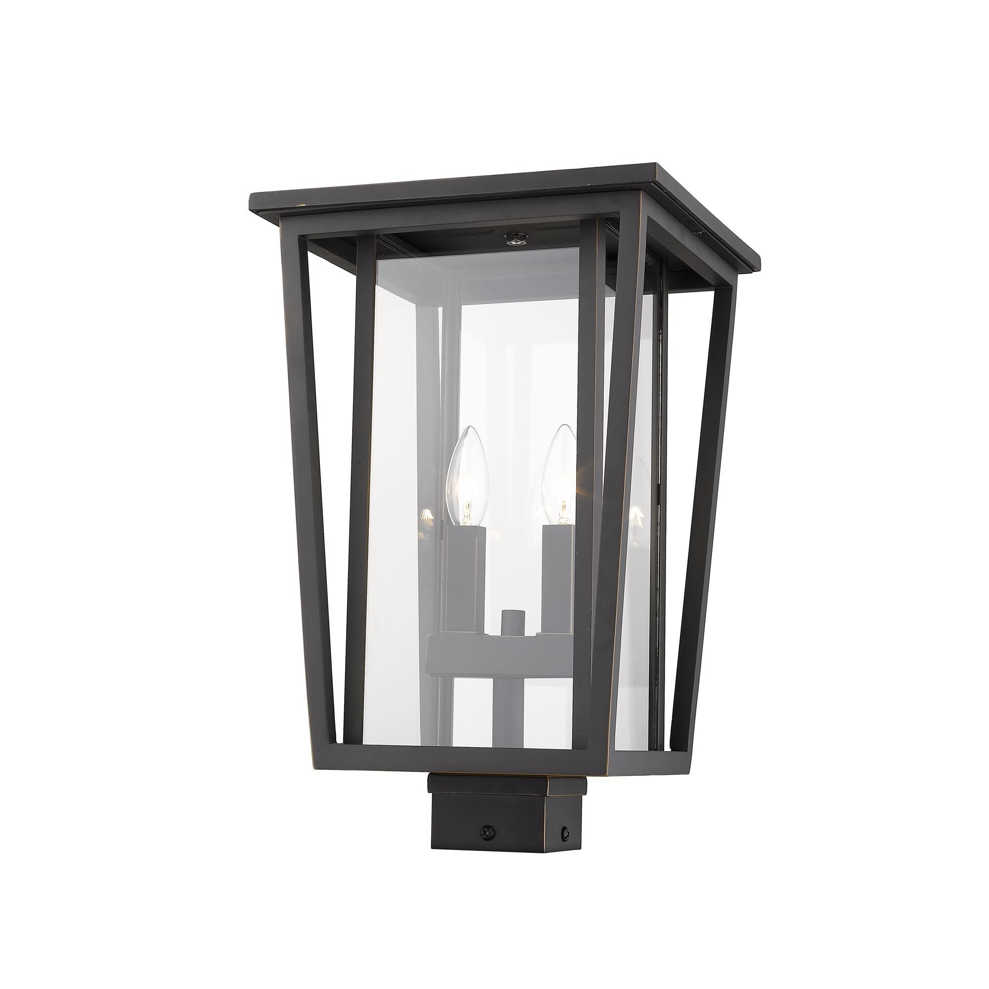 Shown in Oil Rubbed Bronze finish and Glass shade