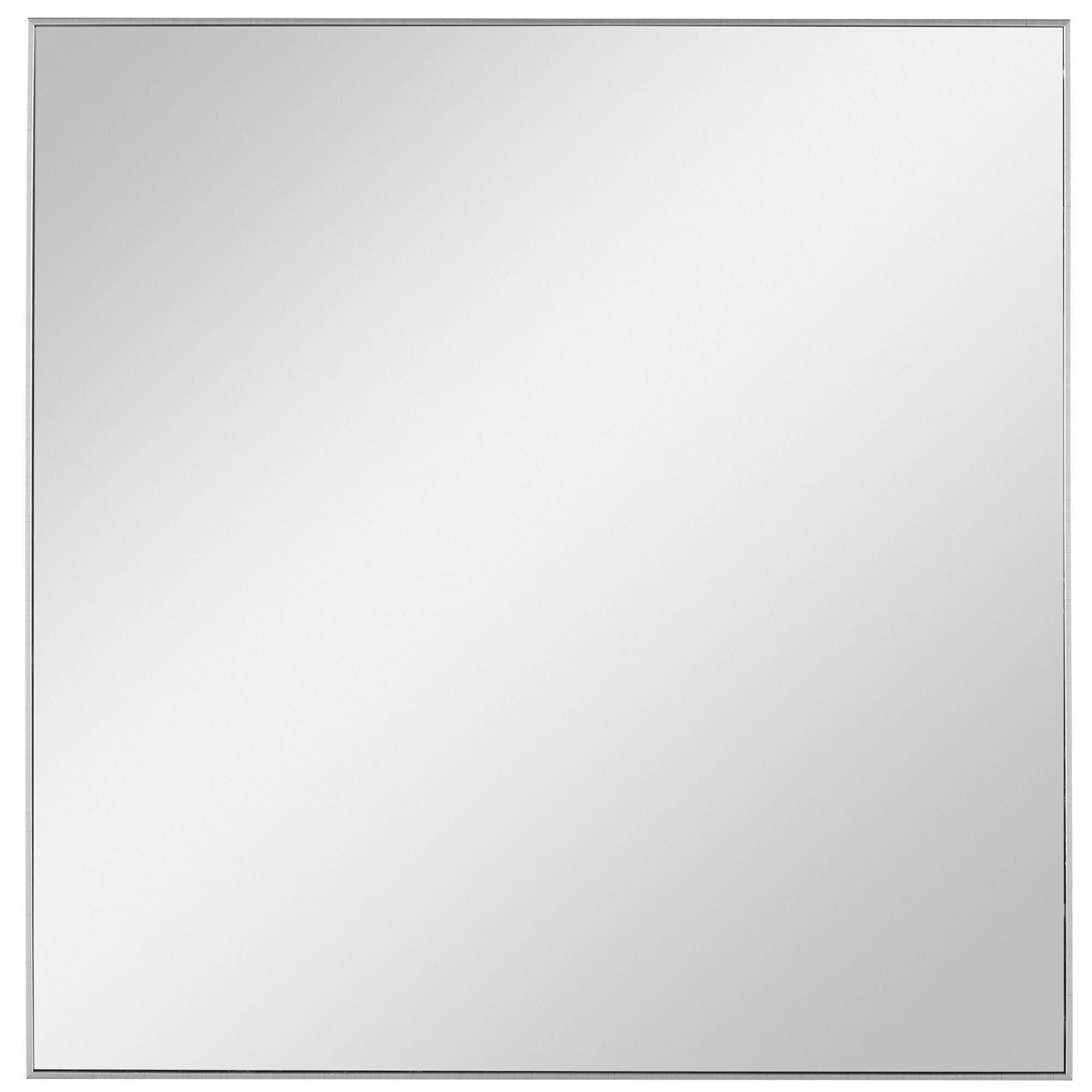 Shown in Sleek And Sophisticated, This Square Mirror Features A Clean And Simple Frame Finished In Brushed Si finish