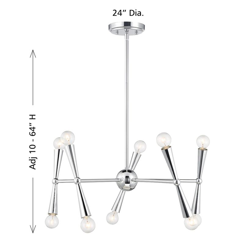 24 Inch Chandelier by Meridian Lighting