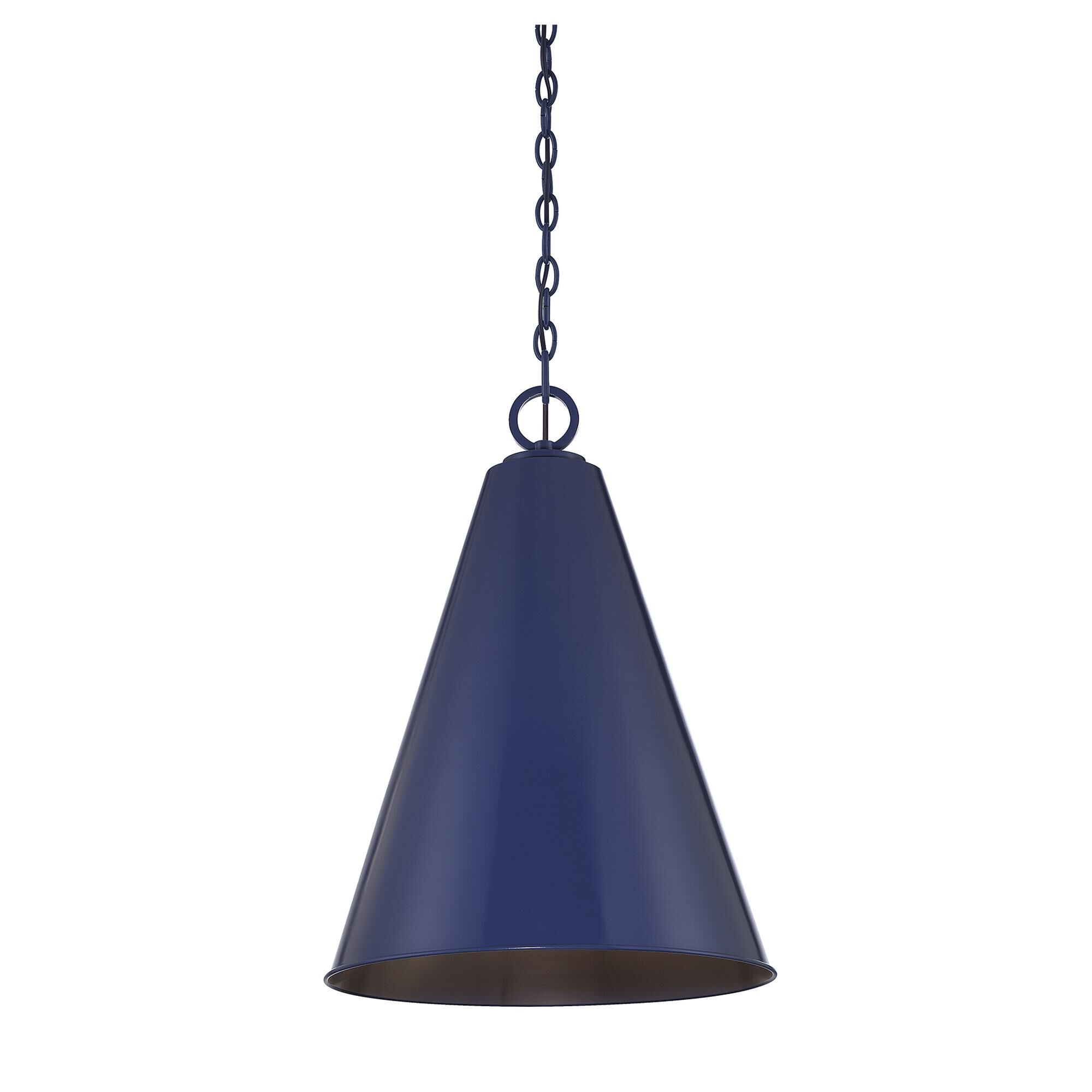Shown in Navy Blue finish and Navy Blue Metal shade