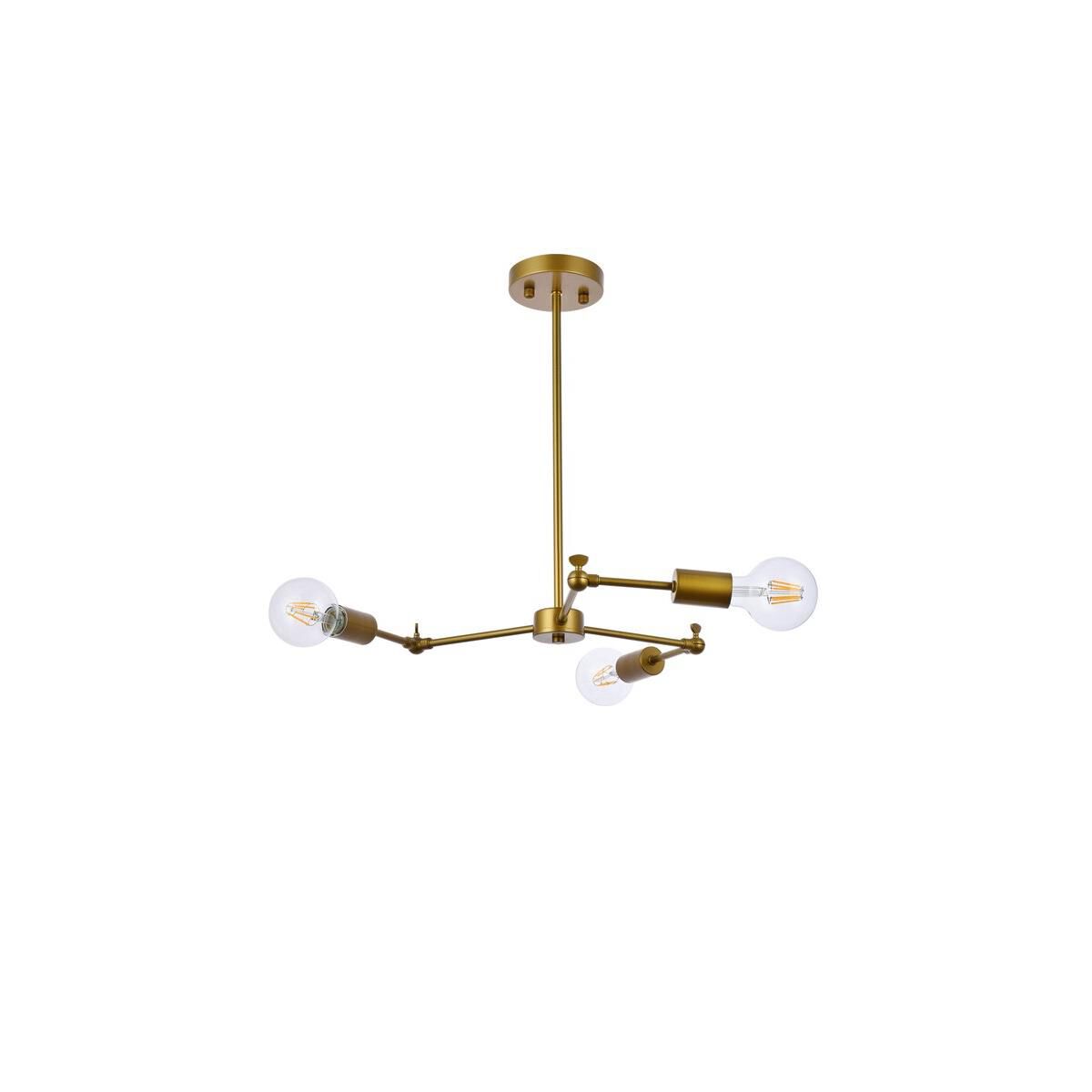 Furlong 28 Inch 3 Light Chandelier by Elegant Lighting