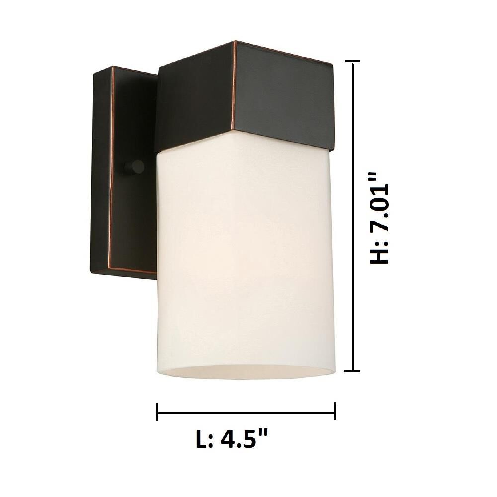 Shown in Oil Rubbed Bronze finish and Frosted glass and Square/Rectangle shade and Square - Rectangle accent