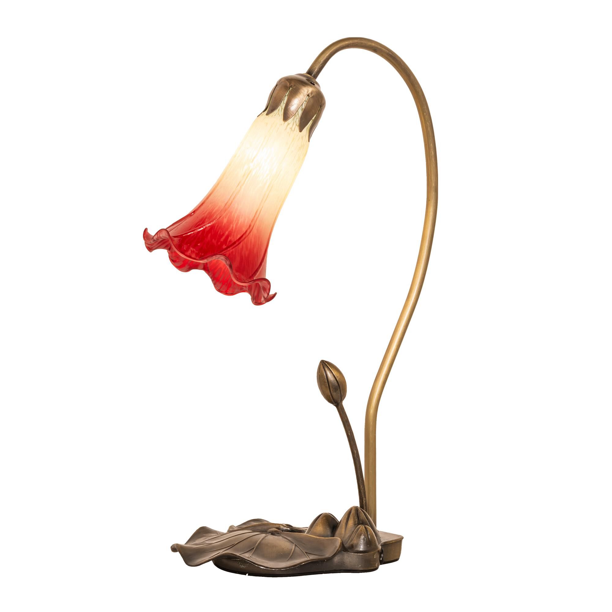 Seafoam/Cranberry Pond Lily 16 Inch Table Lamp by Meyda Lighting