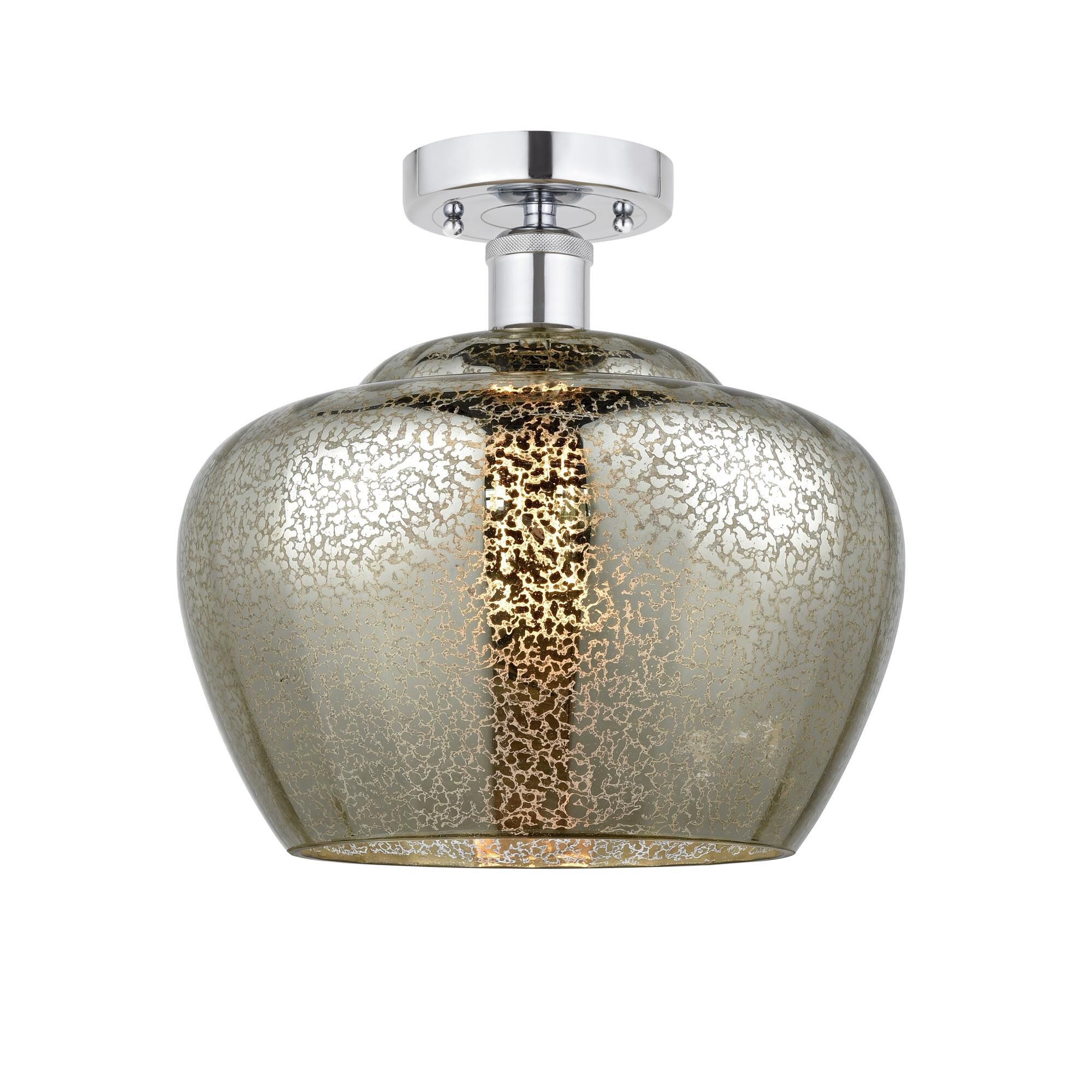 Shown in Polished Chrome, Mercury finish and Mercury glass and Mercury Glass shade
