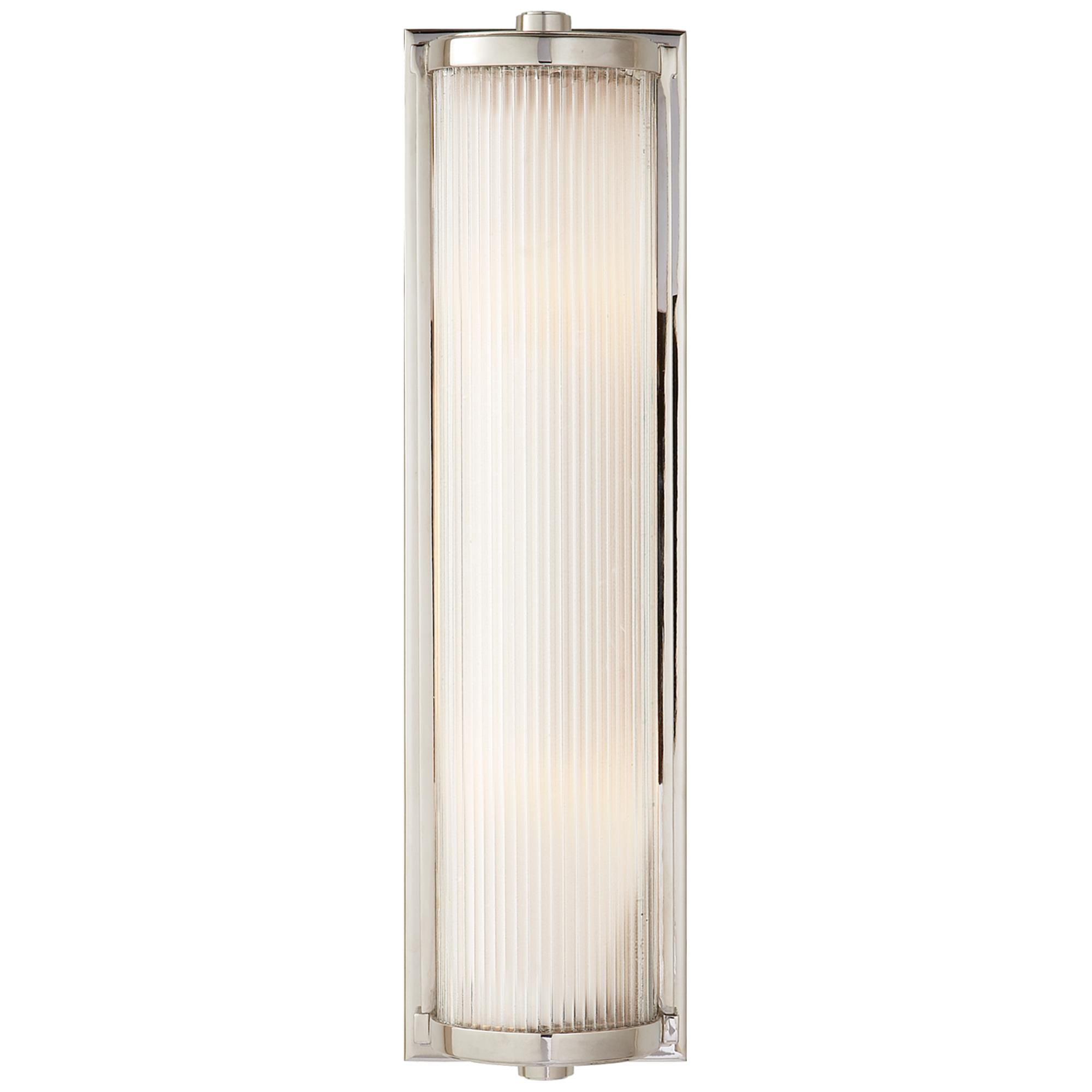Shown in Polished Nickel finish and Frosted glass