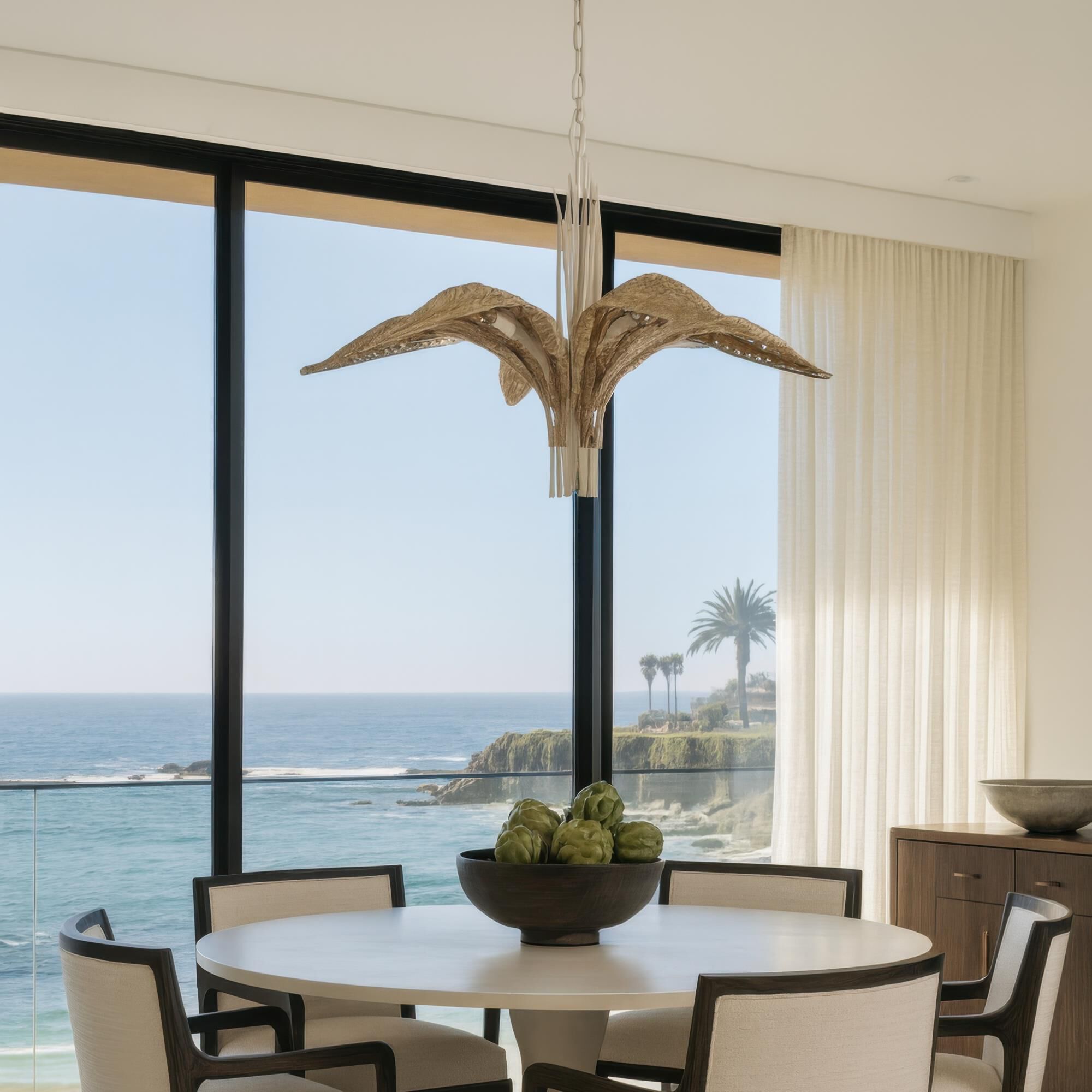 Ron Henderson Century Palm 38 Inch Chandelier by Varaluz