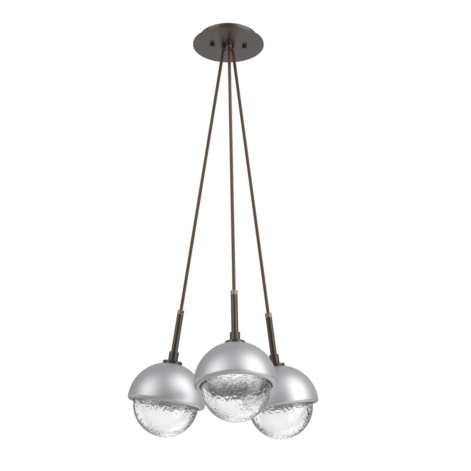Shown in Flat Bronze finish and Clear glass and Classic Silver accent