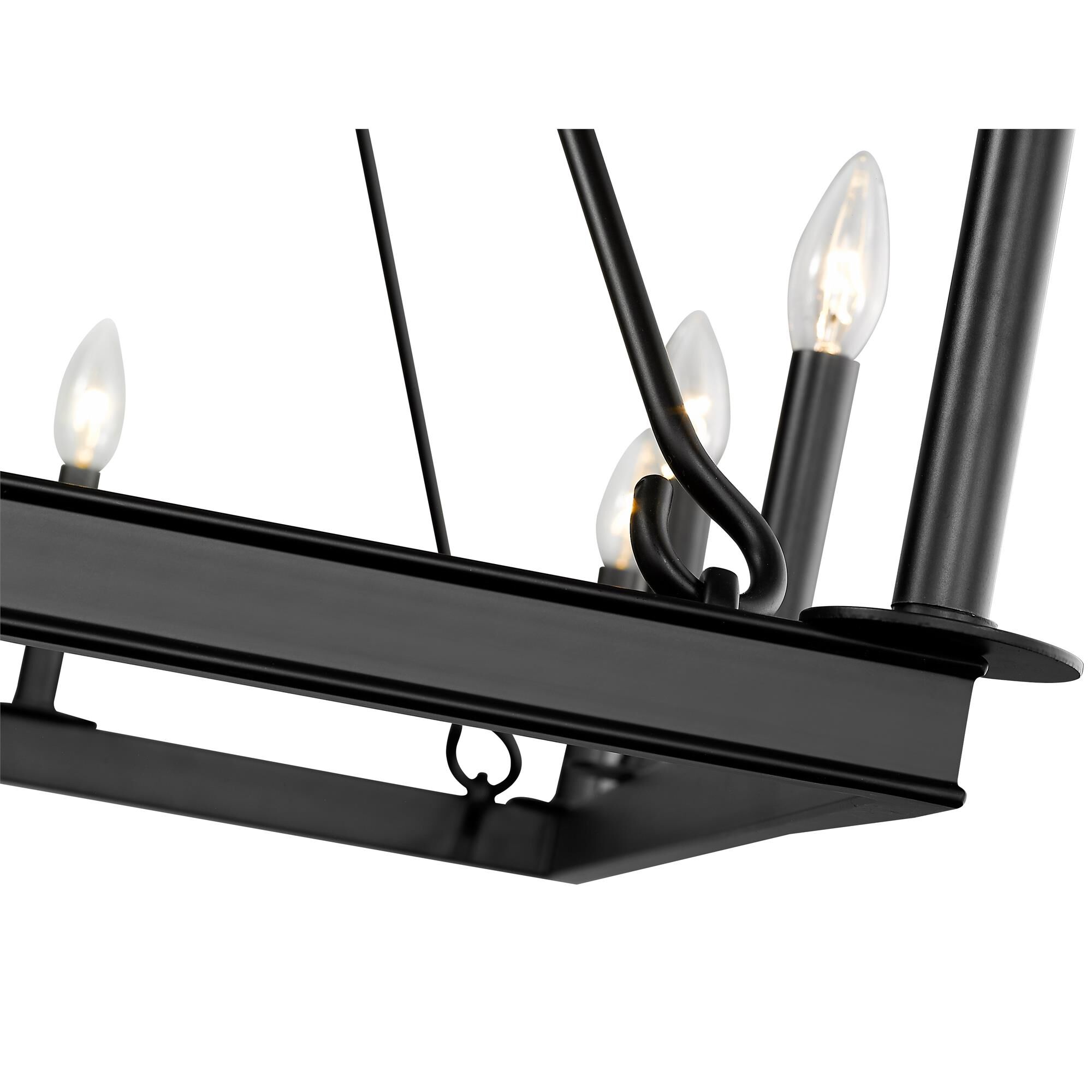 Shown in Matte Black finish and --- glass and --- shade
