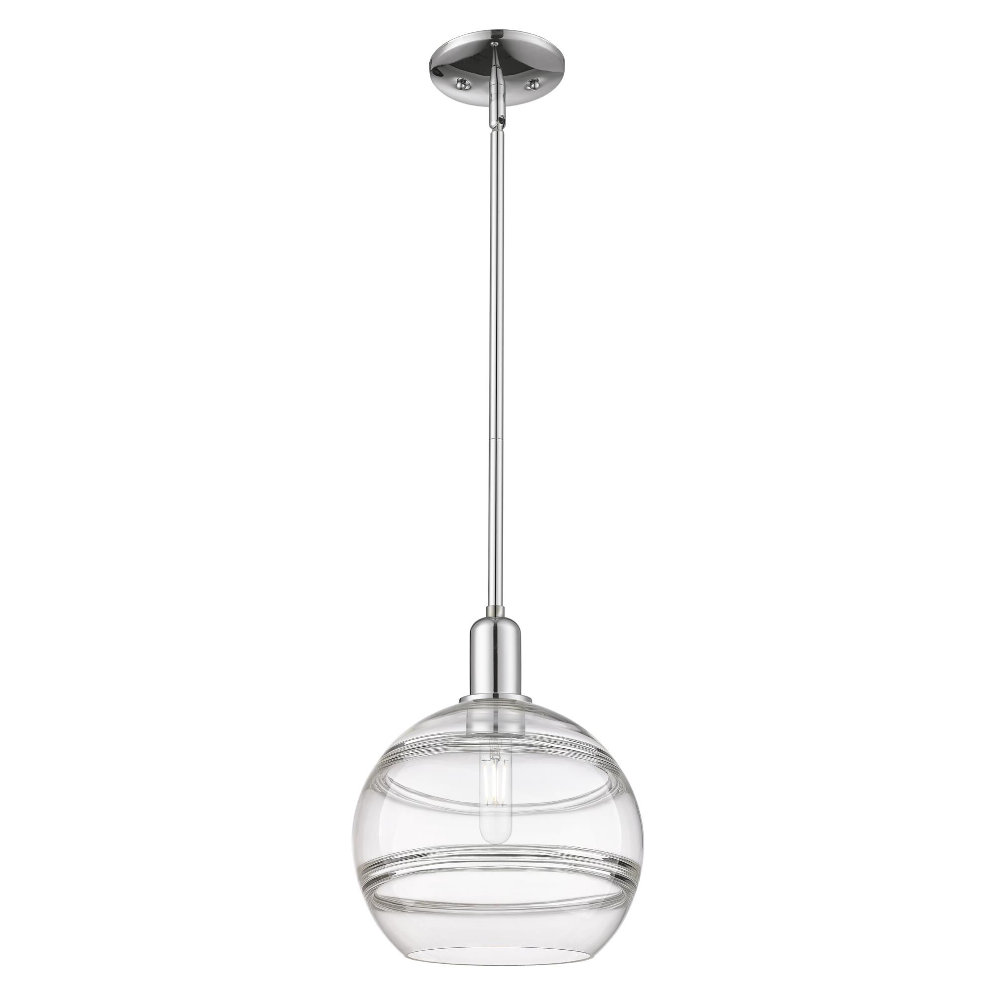 Shown in Polished Chrome finish and Clear glass