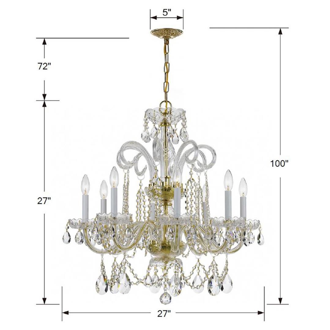 Shown in Polished Brass finish and Swarovski Spectra Crystal crystal