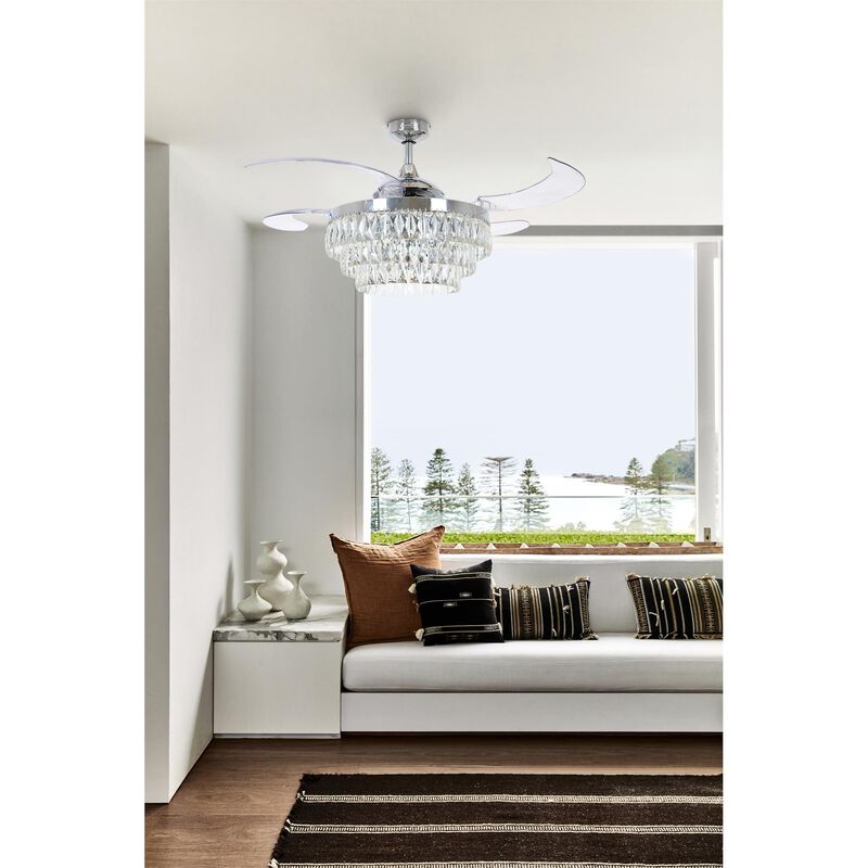 Veil 48 Inch Ceiling Fan with Light Kit by Beacon Lighting