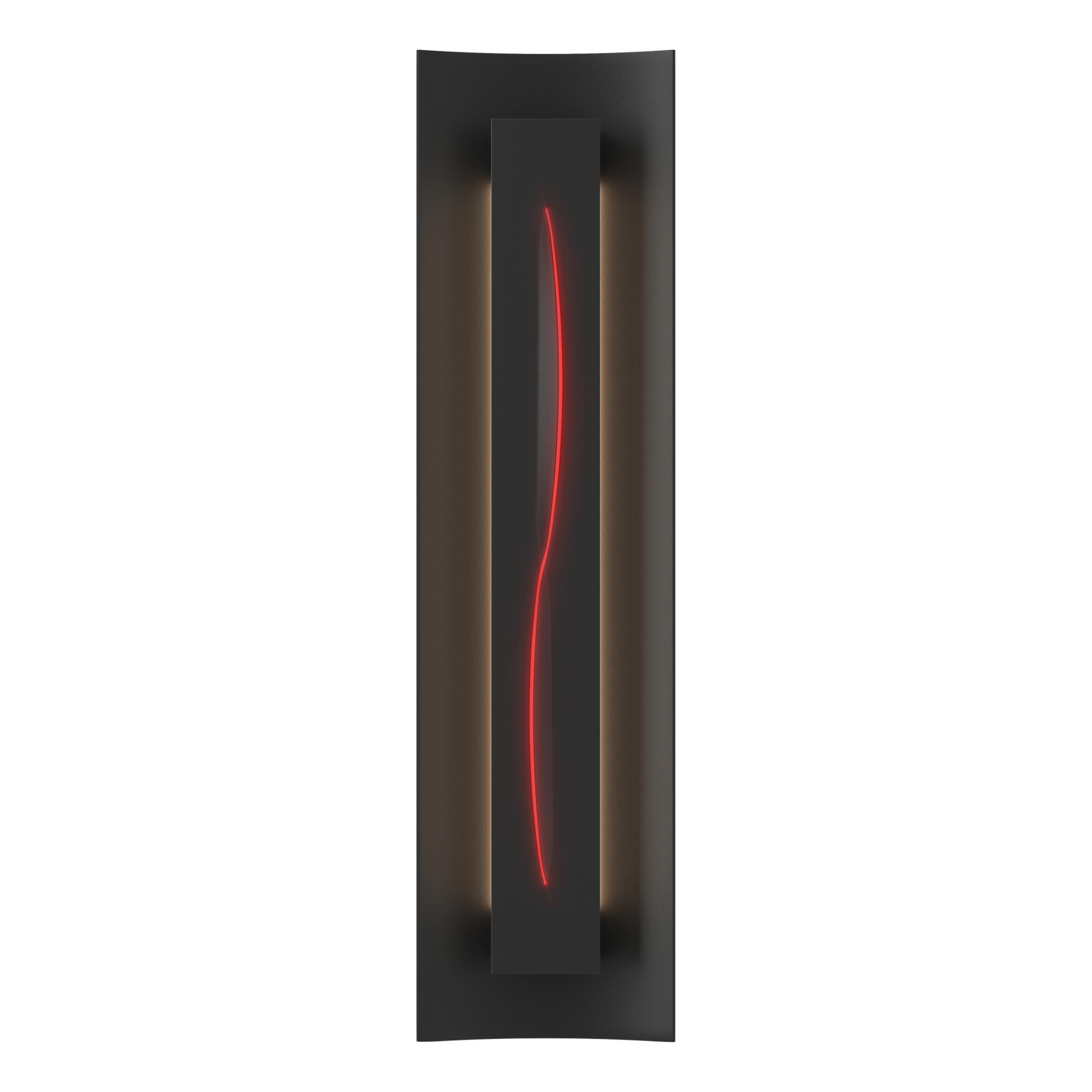 Shown in Black finish and Red  glass