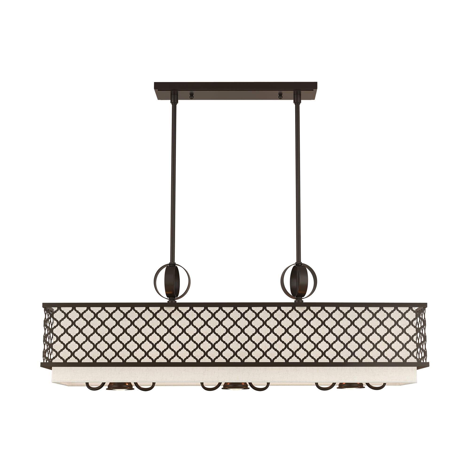 Arabesque 39 Inch 9 Light Linear Suspension Light by Livex Lighting