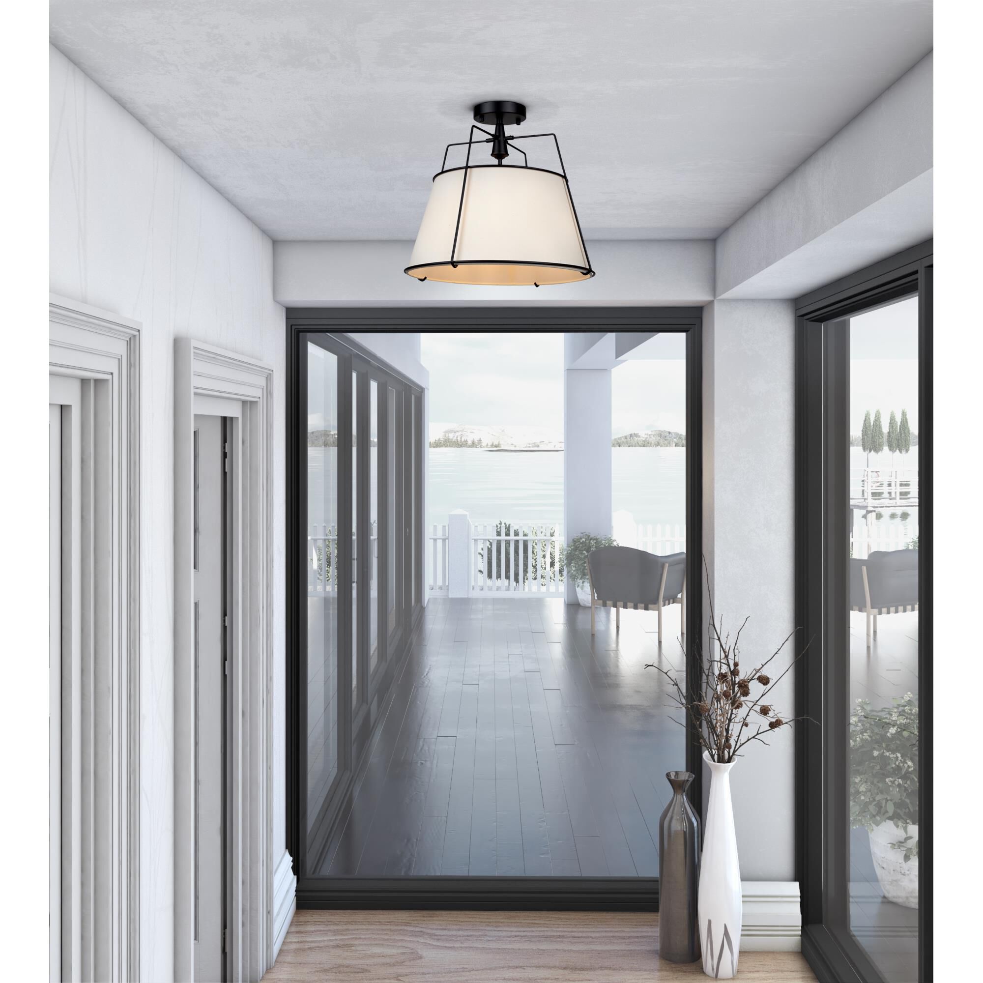 Steven Sabados (S&C) Pullman Semi Flush Mount by Artcraft