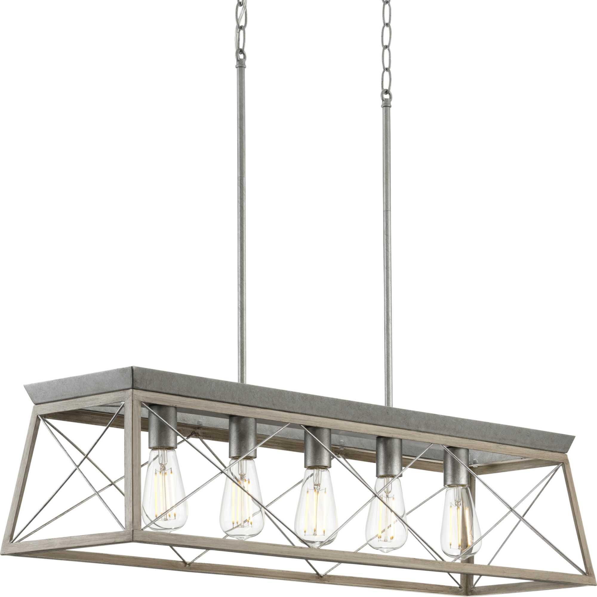 Briarwood 38 Inch 5 Light Linear Suspension Light by Progress Lighting