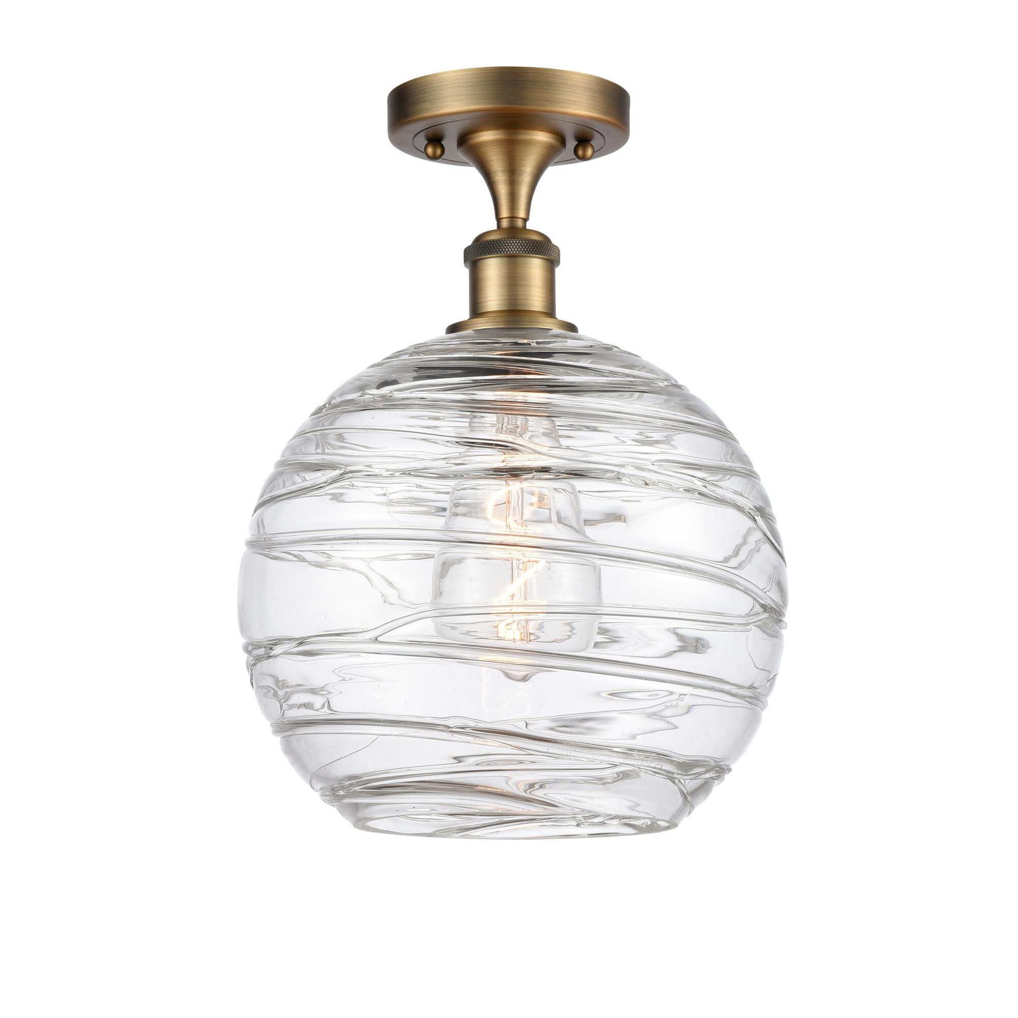 Bruno Marashlian Athens Deco Swirl 10 Inch Semi Flush Mount by Innovations Lighting