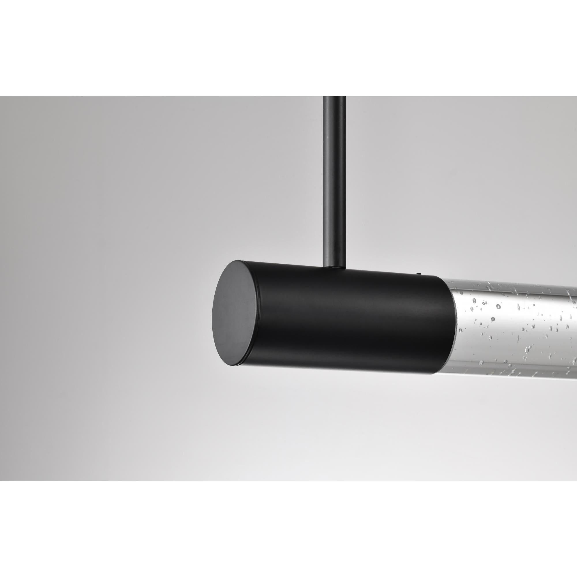 Shown in Matte Black finish and K9 Bubble Crystal glass