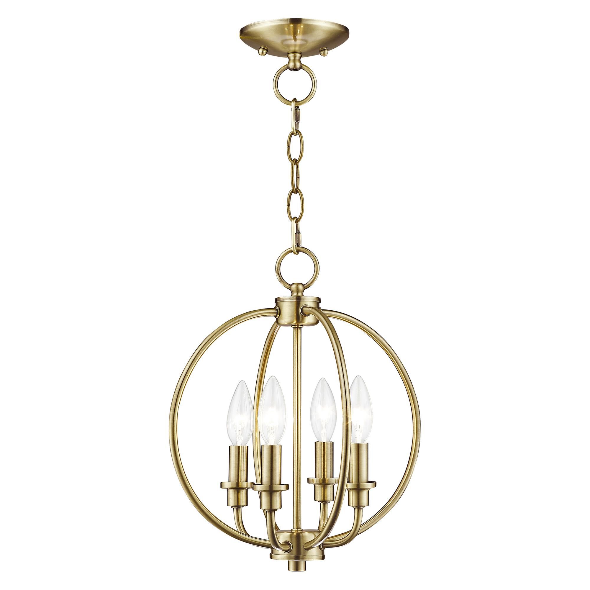 Milania 13 Inch 4 Light Mini Chandelier by Livex Lighting