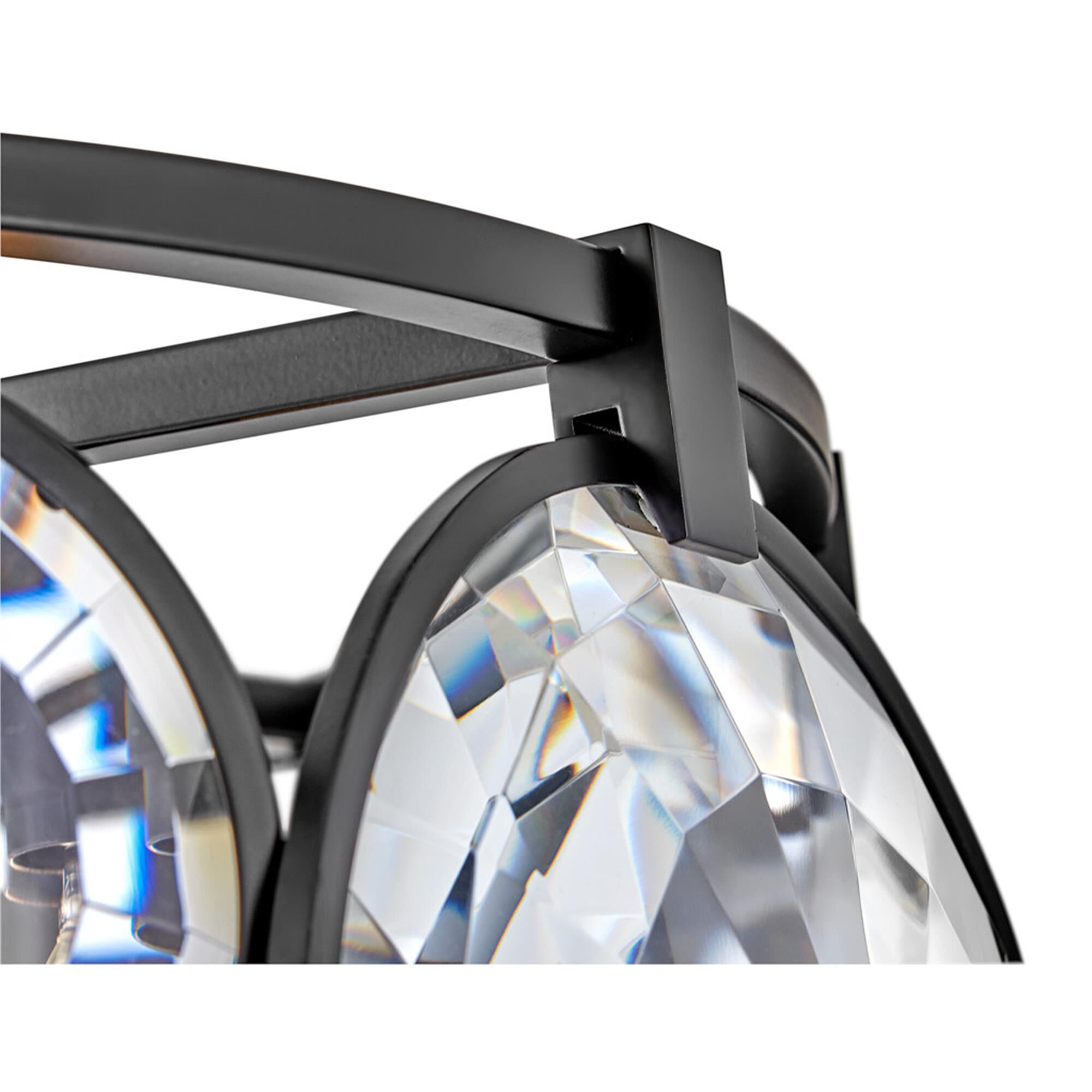 Shown in Black finish and Optic Crystal glass