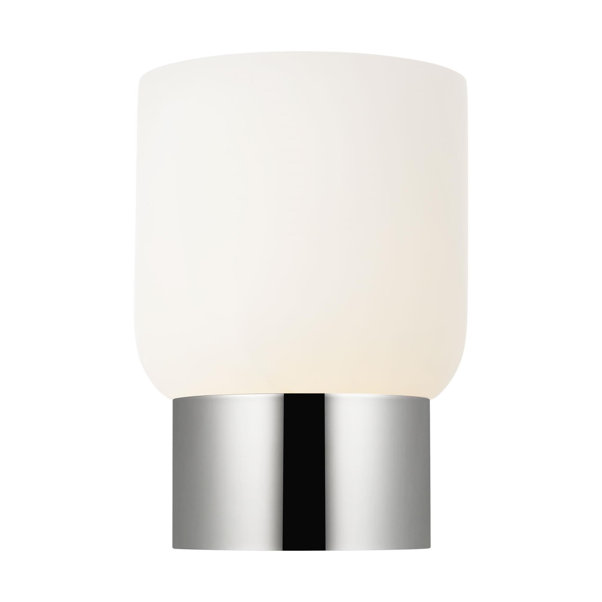 Shown in Polished Nickel finish and Alabaster shade