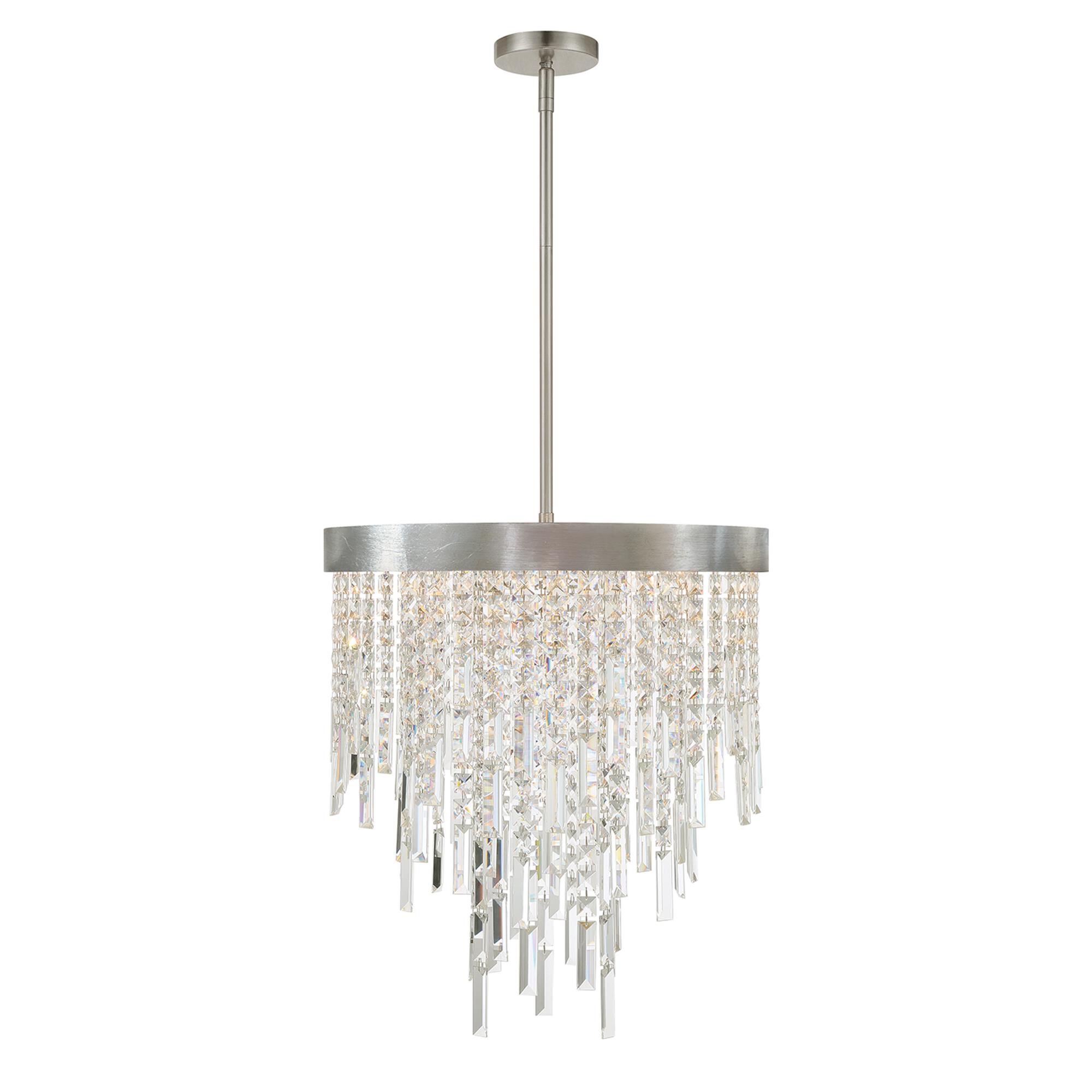 Shown in Antique Silver finish and Hand Cut crystal