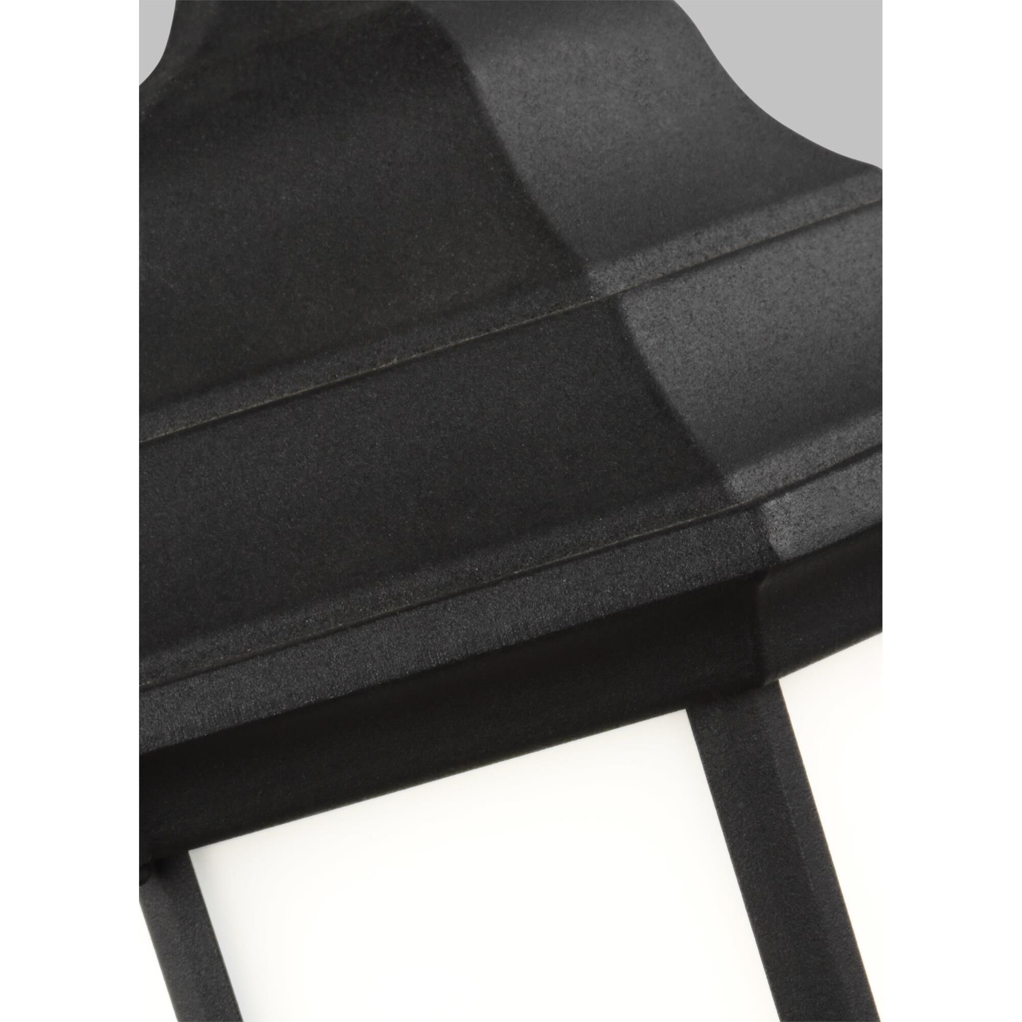 Shown in Black finish and Satin Etched glass