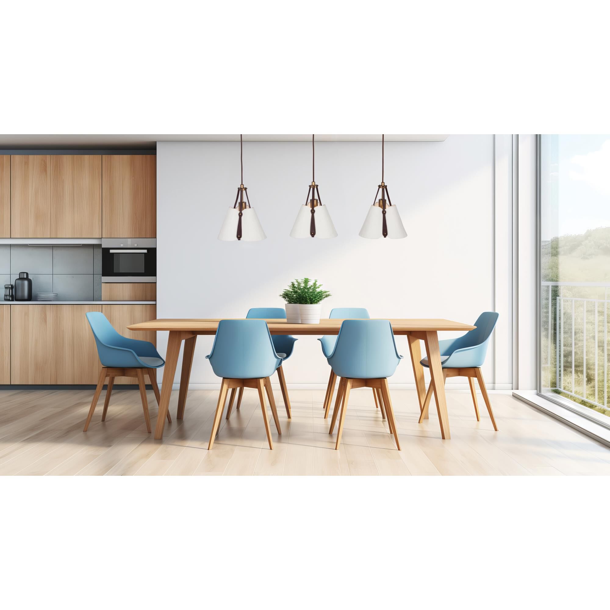 Embrace 21 Inch Multi Light Pendant by Kalco Lighting