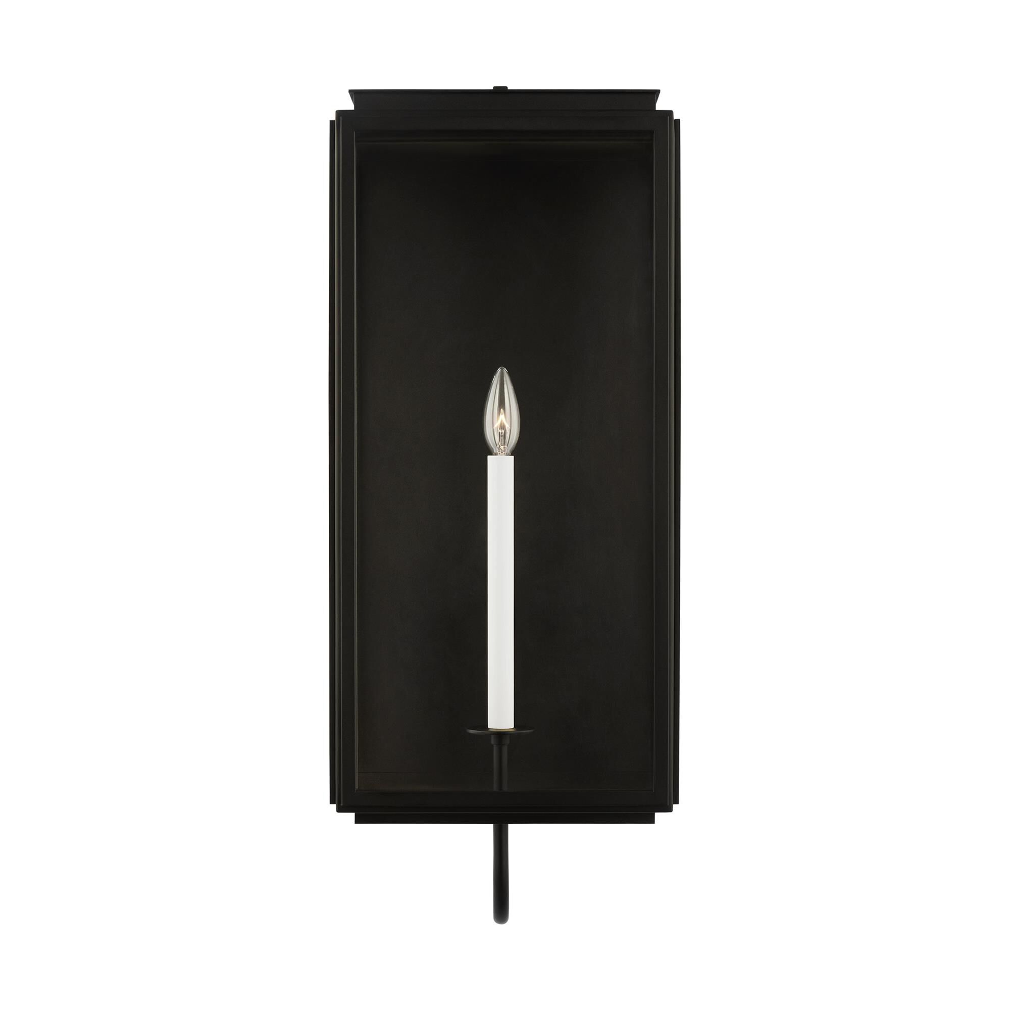 Shown in Textured Black finish and Clear Glass Panels shade