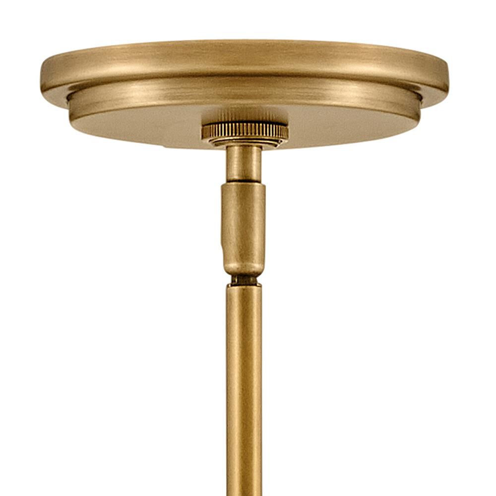 Shown in Heritage Brass with Polished White Accents finish and Clear Seedy glass