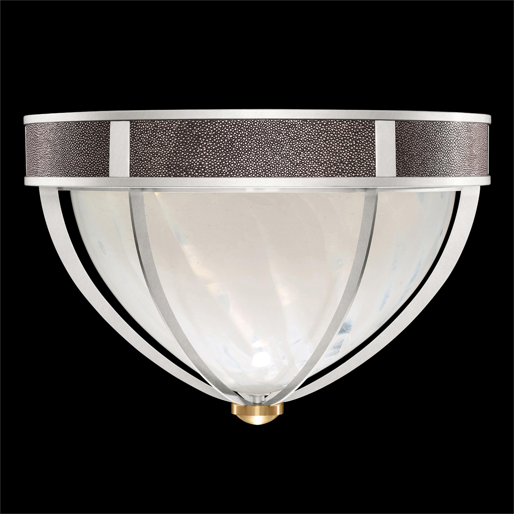 Shown in Silver Leaf and Brass  finish and Pebble accent