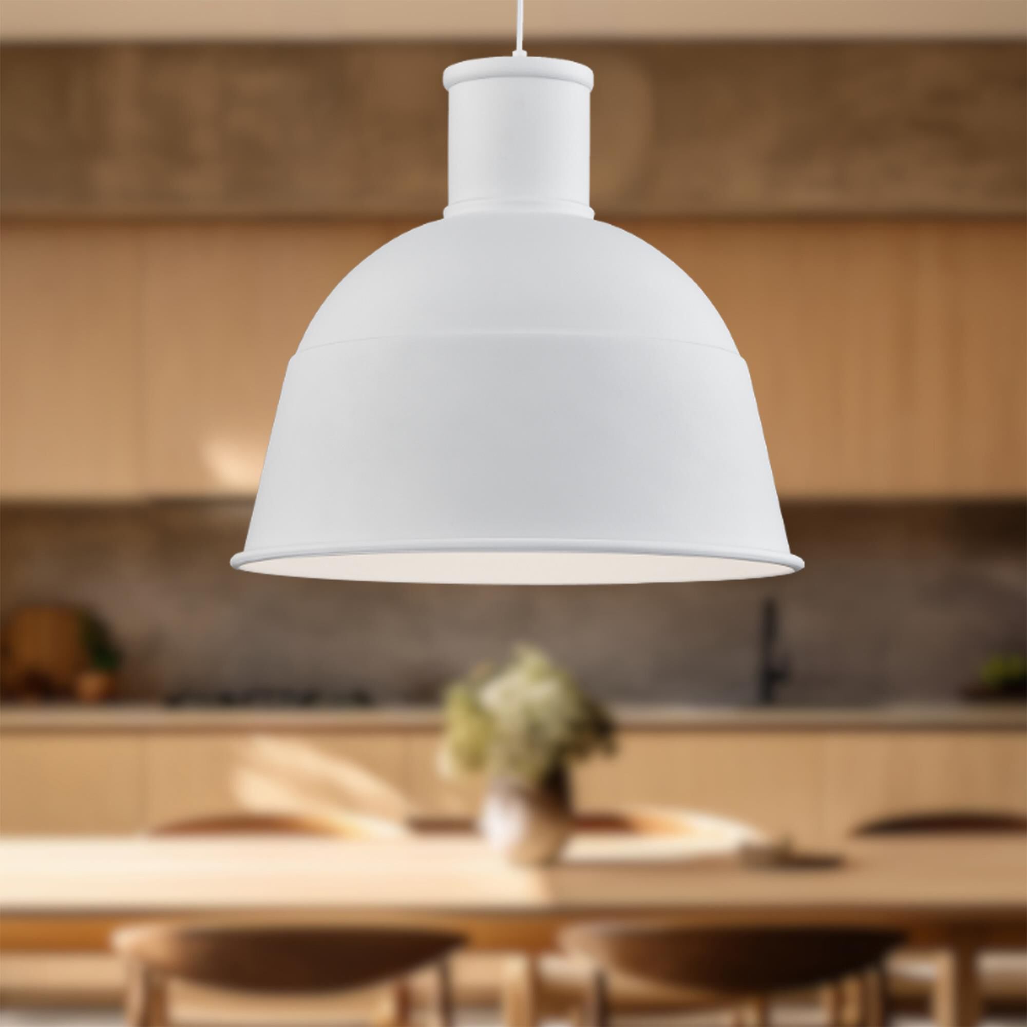 Shown in White finish and Aluminium shade