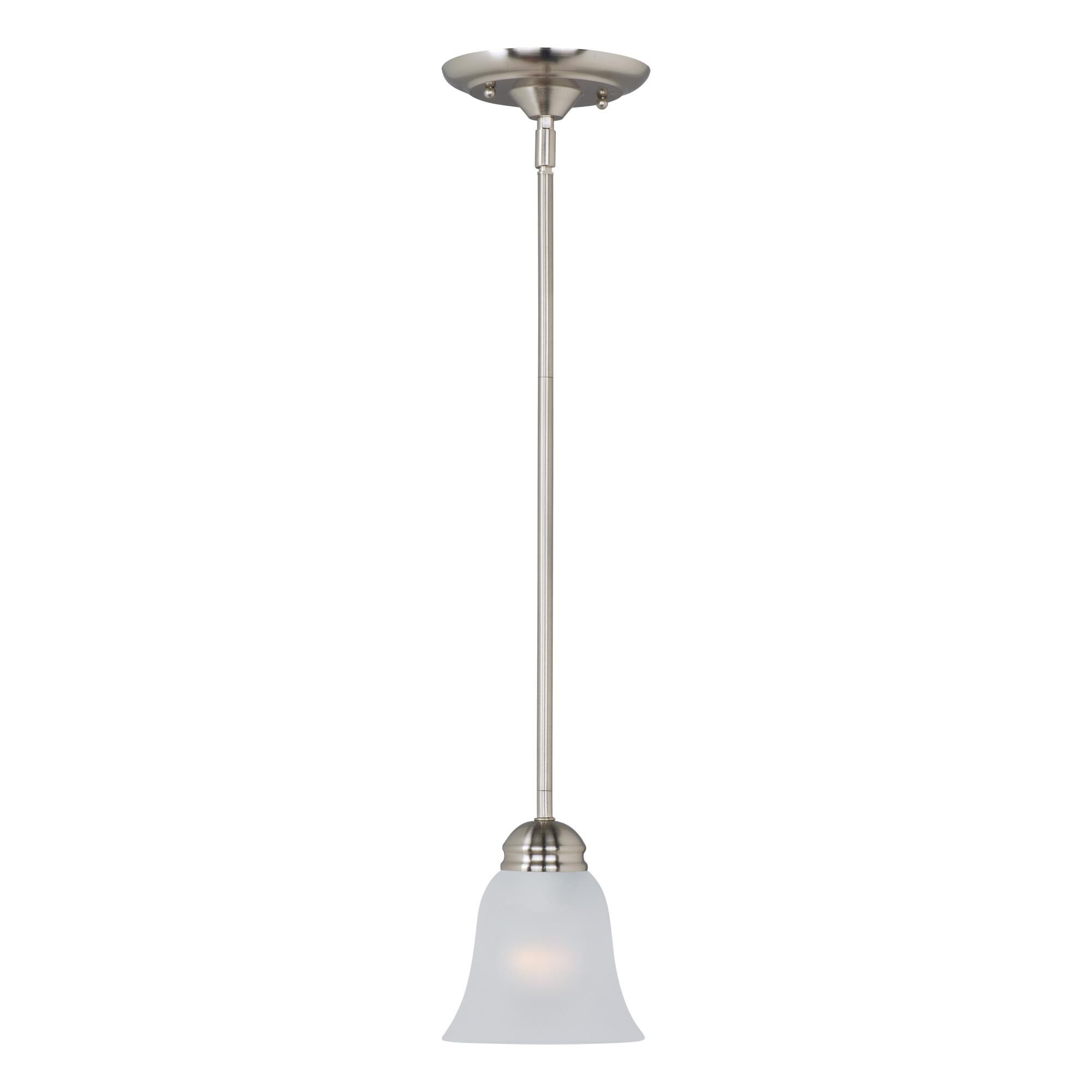 Shown in Satin Nickel finish and Frosted glass