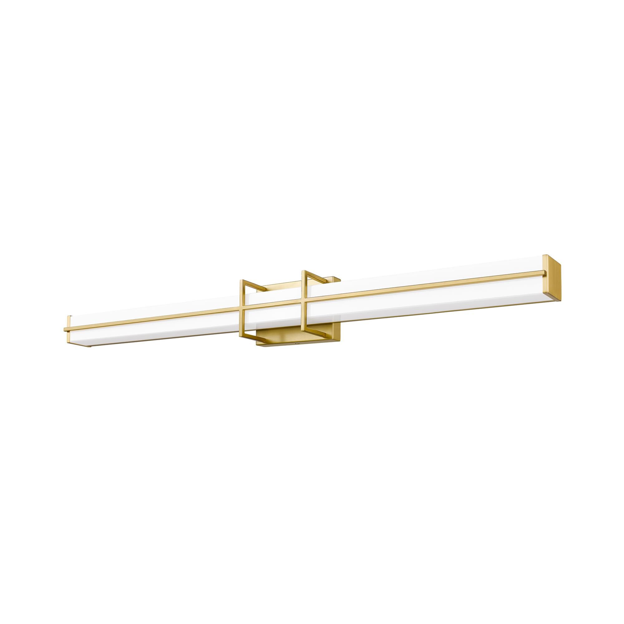 Shown in Modern Gold finish and Frosted glass